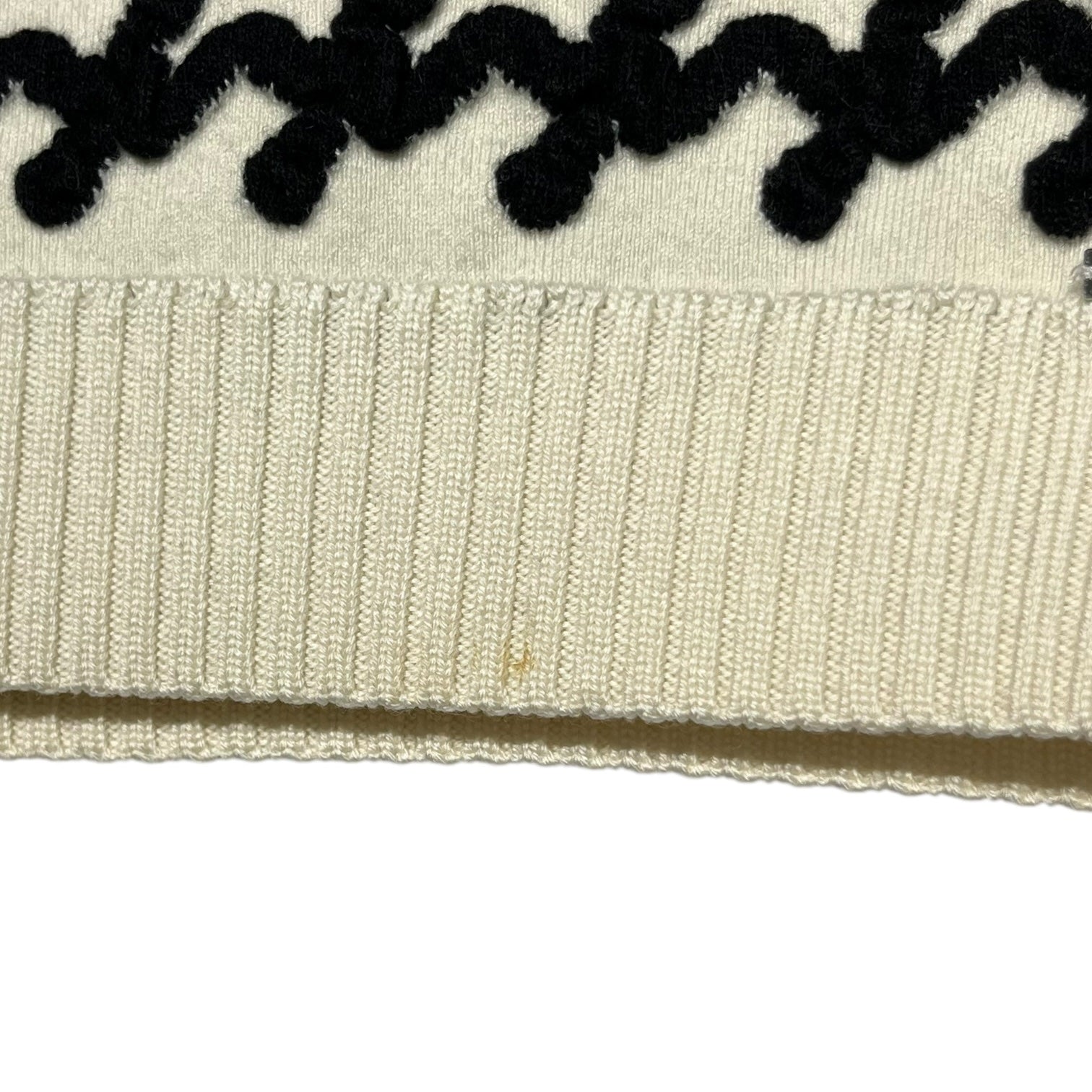 DSQUARED2(ディースクエアード) Turtleneck knit pullover タートルネック 編み ニット プルオーバー S71HA0680 M アイボリー×ブラック