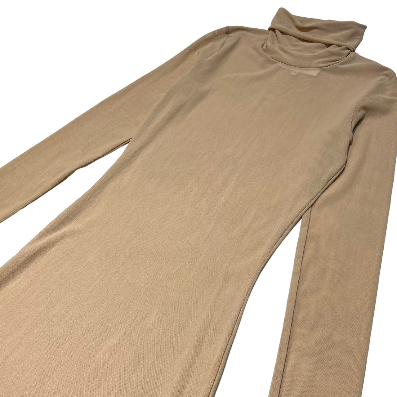 MM6 Maison Margiela(エムエムシックス) 19AW sheer turtleneck dress シアー タートルネック ワンピース 00000135813723 36(S程度) ベージュ シースルー ドレス