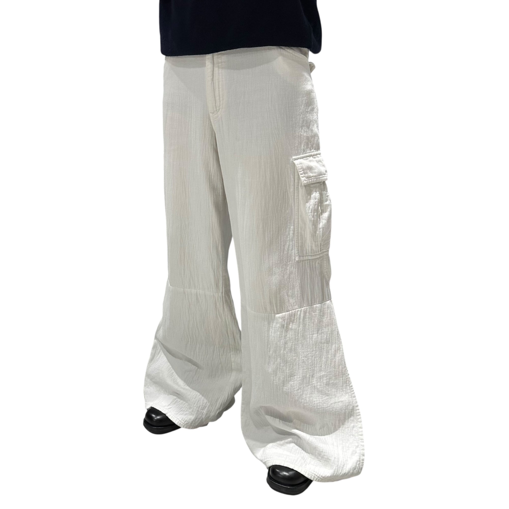 LED RECHWE(レッドリーチュエ) 00's ”Veronica” Baggy Flare Cargo Pants バギー フレア カーゴ パンツ 1 ホワイト Y2K お兄系 アーカイブ