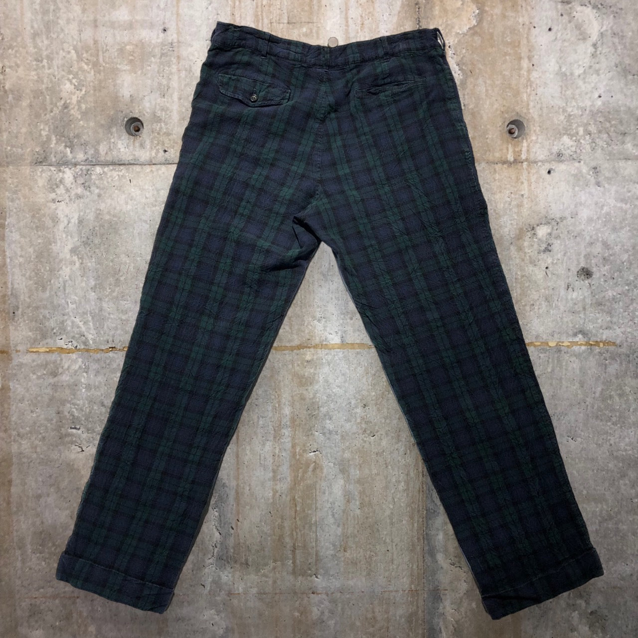 COMME des GARCONS HOMME(コムデギャルソンオム) 11SSチェックパンツ HG-P004 L ネイビー AD2010