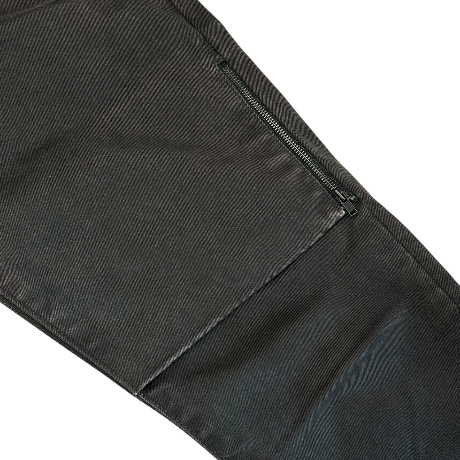 N.HOOLYWOOD(エヌハリウッド ミスターハリウッド) Thigh-Flap Black Skinny Denim Pants 太腿 フラップ ブラック スキニー デニム パンツ 726pieces M フェードブラック