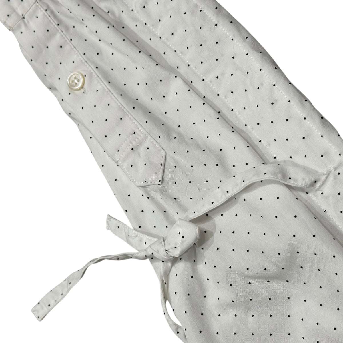 VISVIM(ビズビム/ヴィズヴィム) Detachable-Collar Dot Shirt 襟 取り外し ドット シャツ M ホワイト×ネイビー