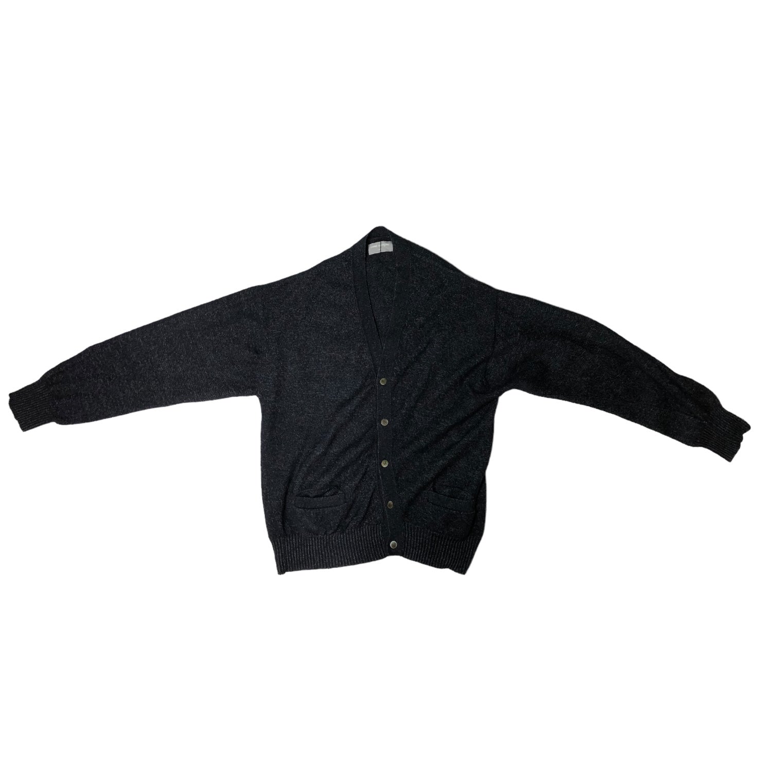 COMME des GARCONS HOMME(コムデギャルソンオム) 80's oversized wool cardigan オーバーサイズ ウール カーディガン 本人期 HN-070090 表記無し(FREE) ダークネイビー 80年代 初期 川久保玲 ニット