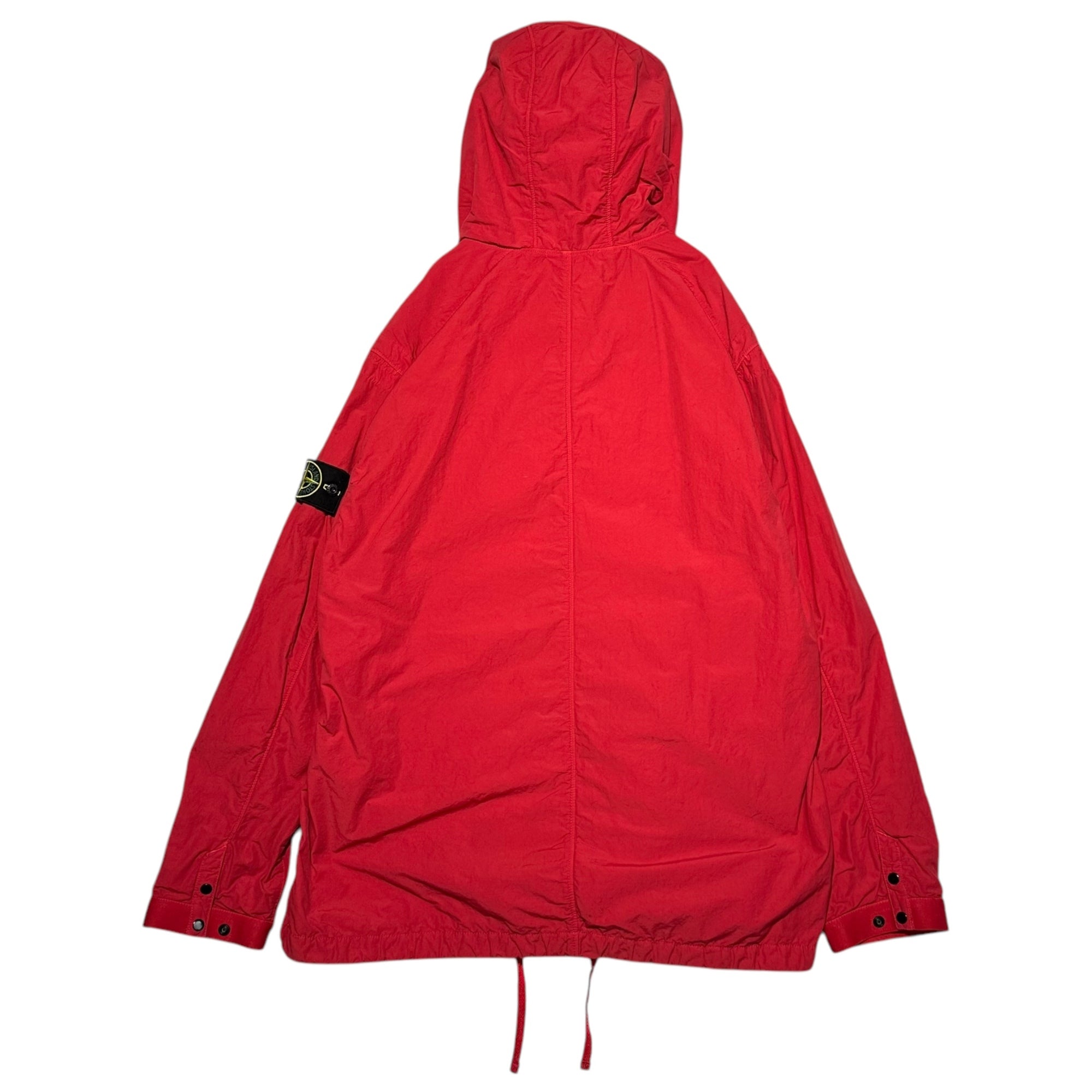 STONE ISLAND(ストーンアイランド) 22AW Smock Pocket Hooded Overshirt スモック ポケット フーデッド オーバー シャツ 771510403 L レッド アノラック パーカー ジャケット