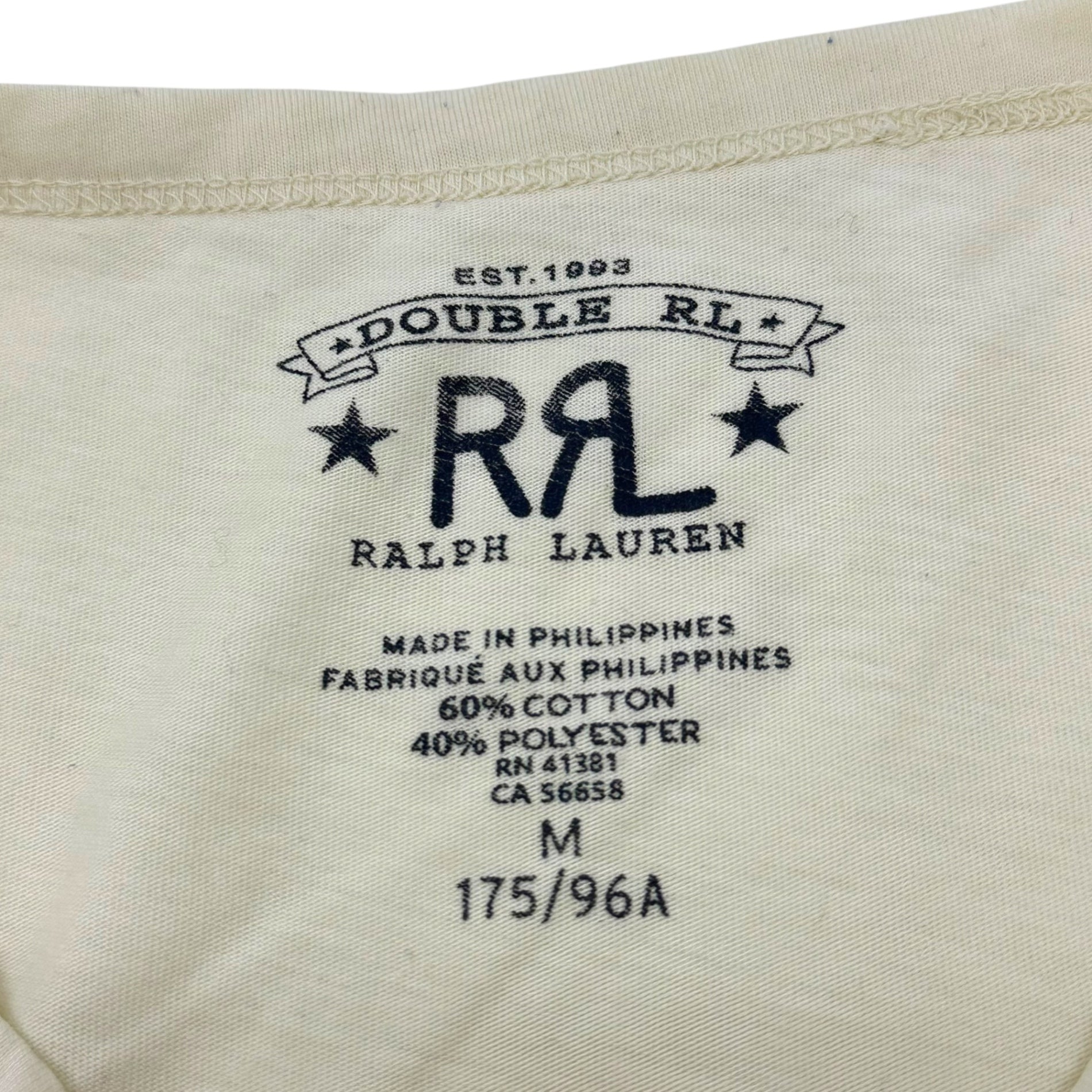 RRL(ダブルアールエル) Printed T-shirt プリント Tシャツ M アイボリー