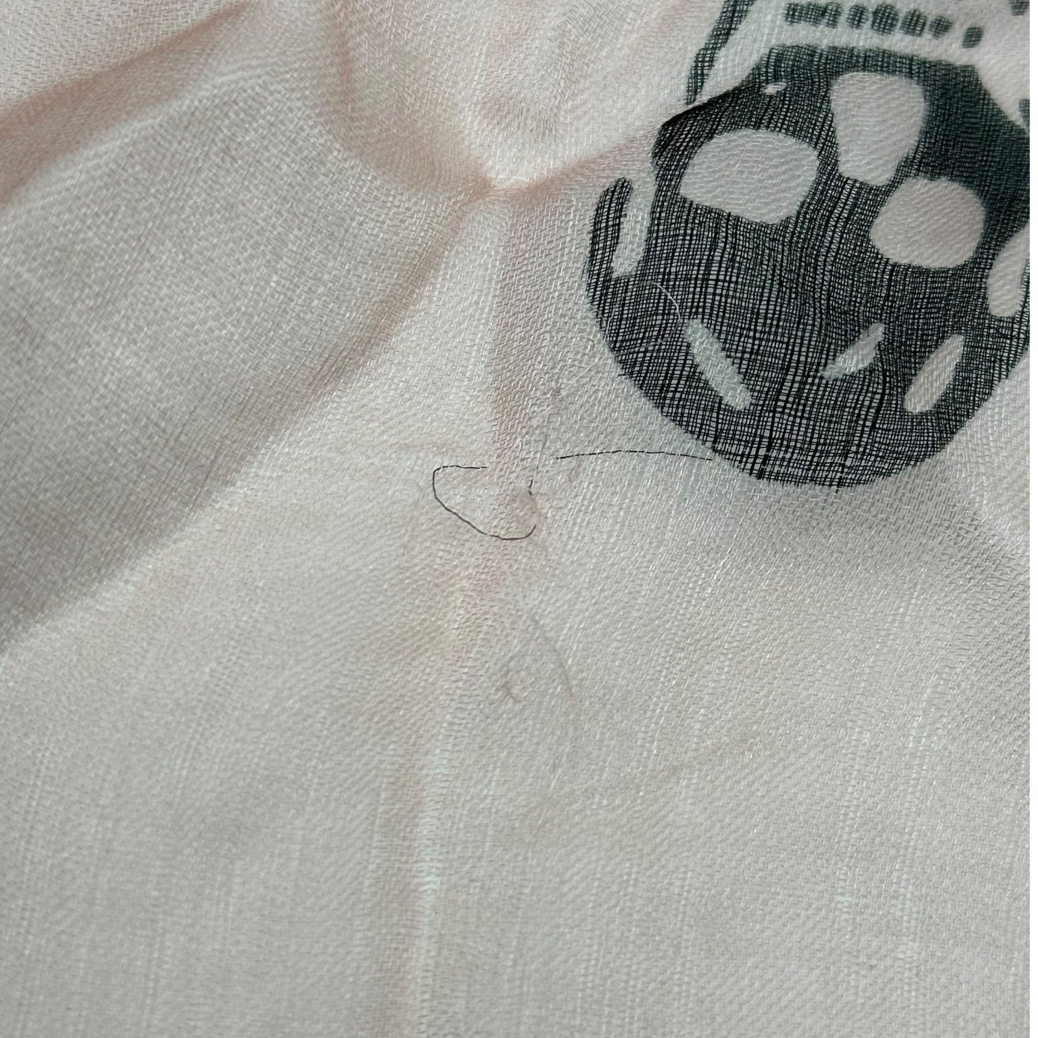 ALEXANDER MCQUEEN(アレキサンダーマックイーン) Stole with skull design スカル 総柄 ストール ピンク×ブラック