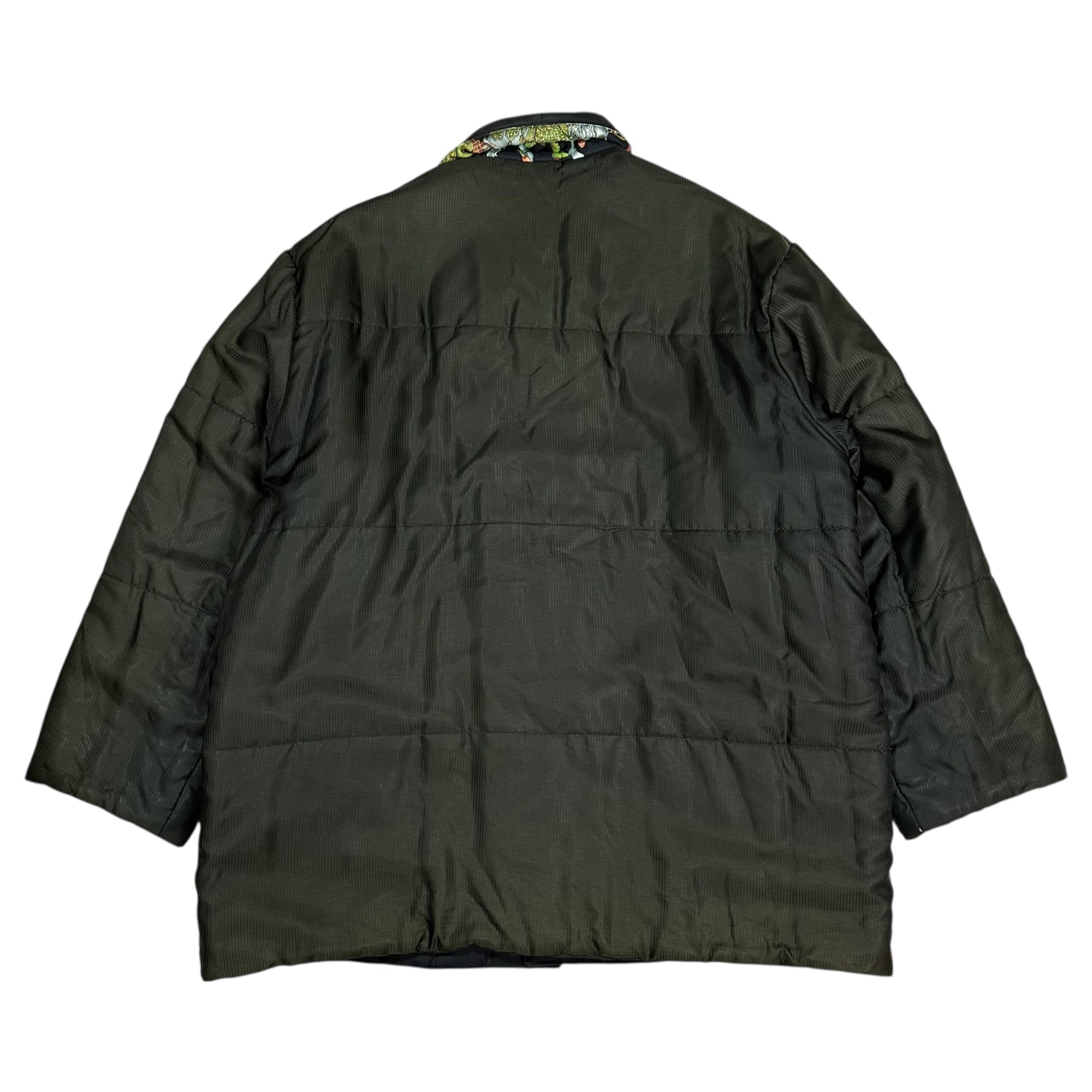 HERMES(エルメス) 90's Vintage LES FETES DU ROI SOLEIL 90年代 ヴィンテージ 太陽王の祝典 シルク スカーフ ジャケット 42 ブラック×グリーン エルメスジャポンタグ