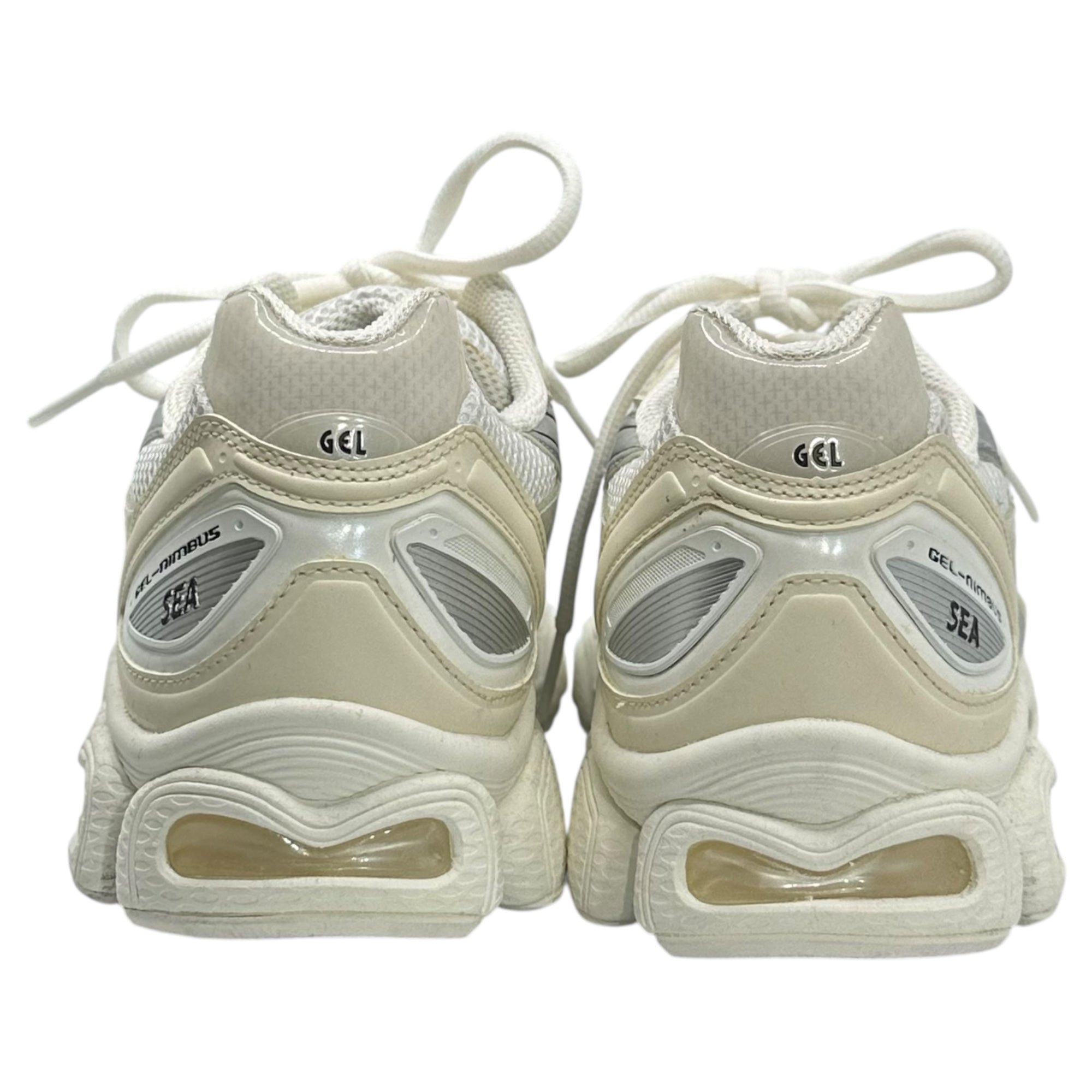 asics×WIND AND SEA(アシックス×ウィンダンシー) Gel-Nimbus 9 "White/Pure Silver" ゲルニンバス 9 1201A801-100 27cm ホワイト×アイボリー ローカット スニーカー コラボ