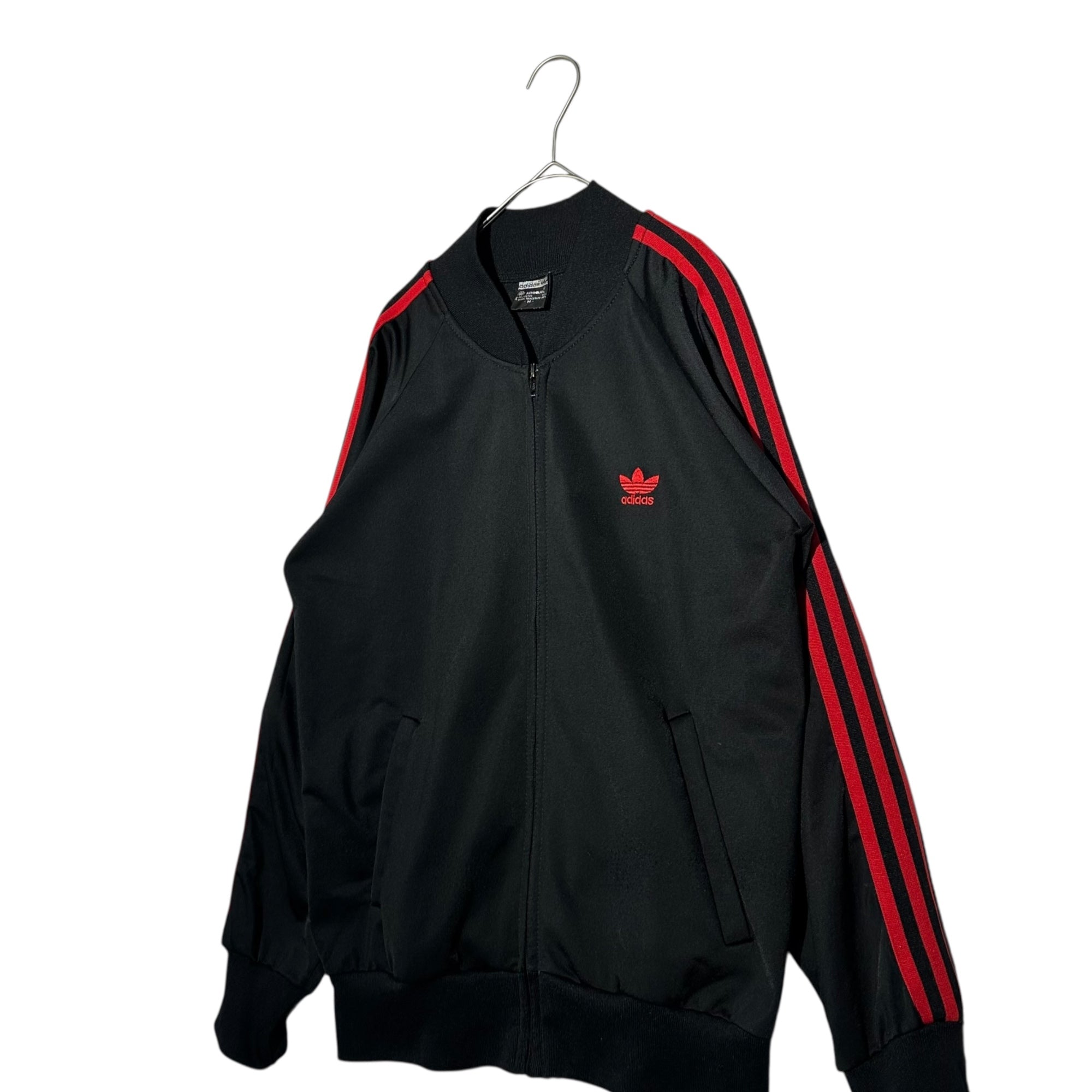 adidas(アディダス) 80~90's ATP 3 Line Jersey Track Jacket 3本ライン ジャージ トラック ジャケット M ブラック×レッド 生産国表記無し(フランス、USA以外の製造)