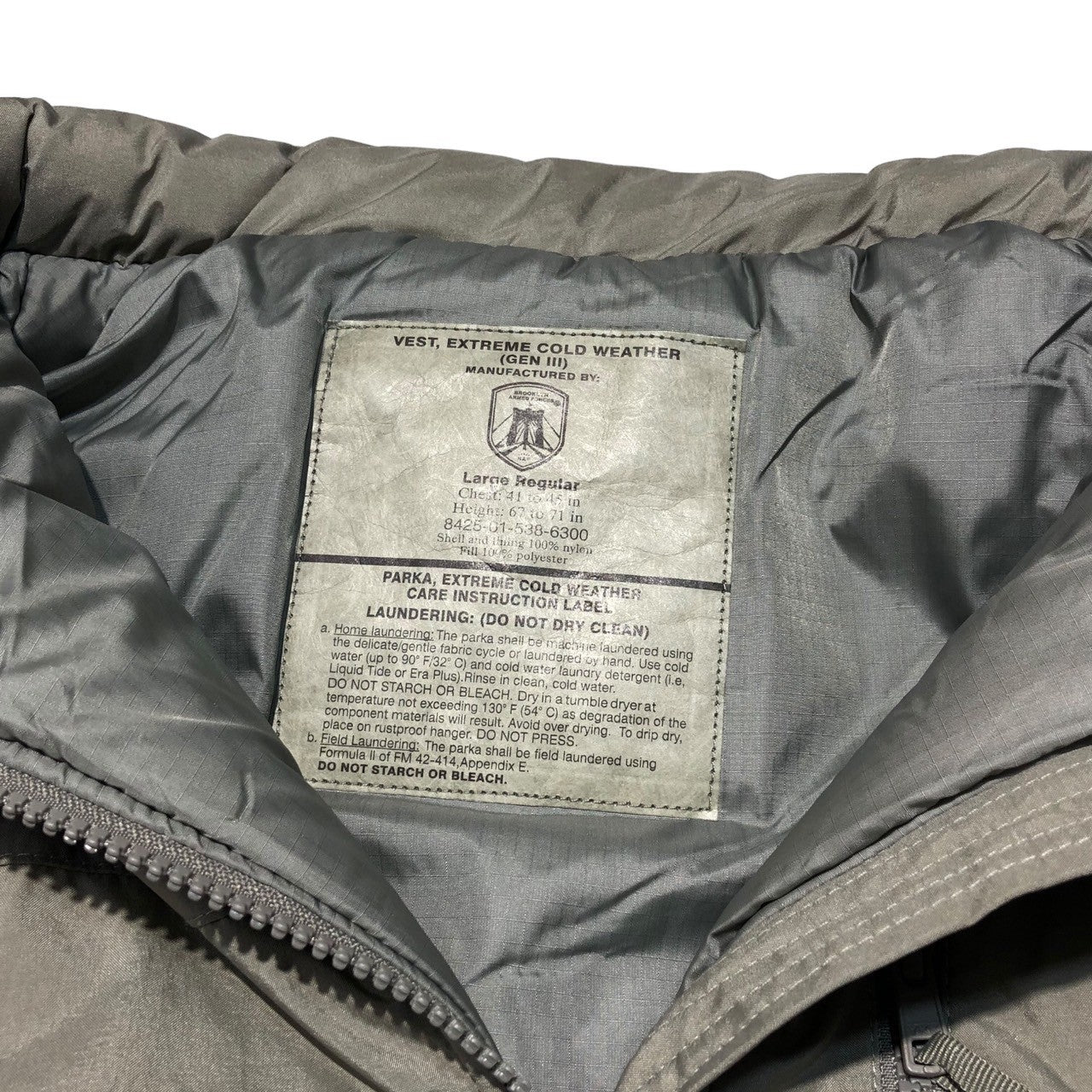 MILITARY(ミリタリー) ECWCS GEN3 LEVEL7 Type Vest レベル7 ベスト SIZE L グレー