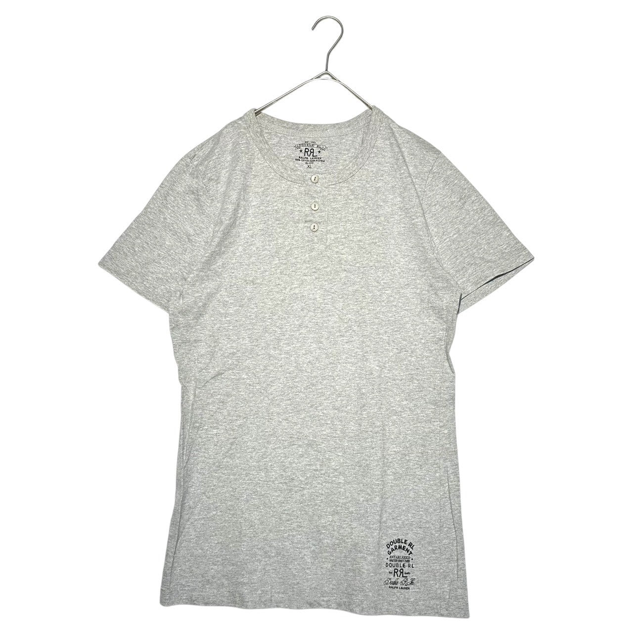 RRL(ダブルアールエル) henley neck T-shirt ヘンリーネック Tシャツ XL グレー