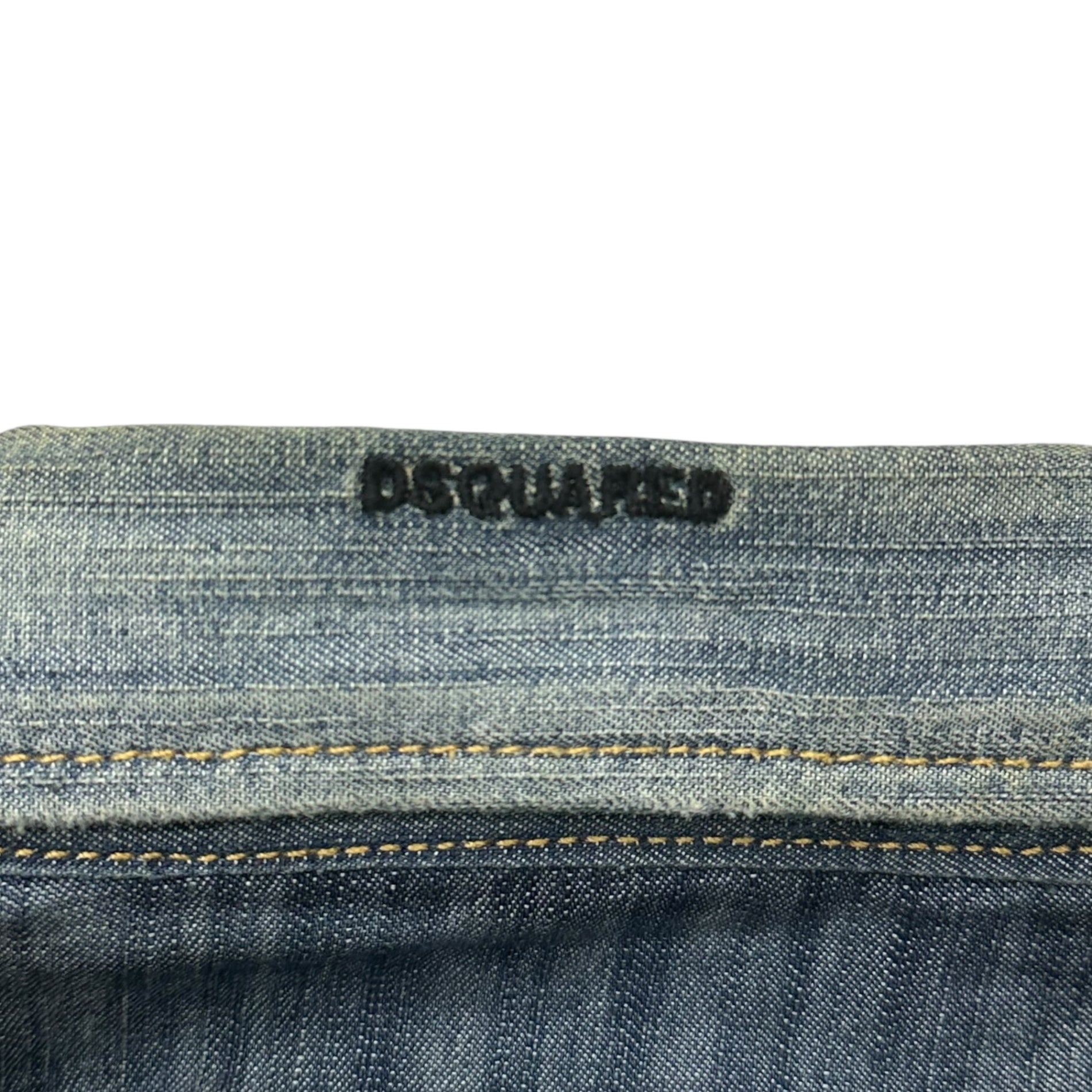 DSQUARED2(ディースクエアード) Vintage processed vest docking denim shirt ヴィンテージ加工 ベスト ドッキング デニム シャツ 46(S) インディゴ
