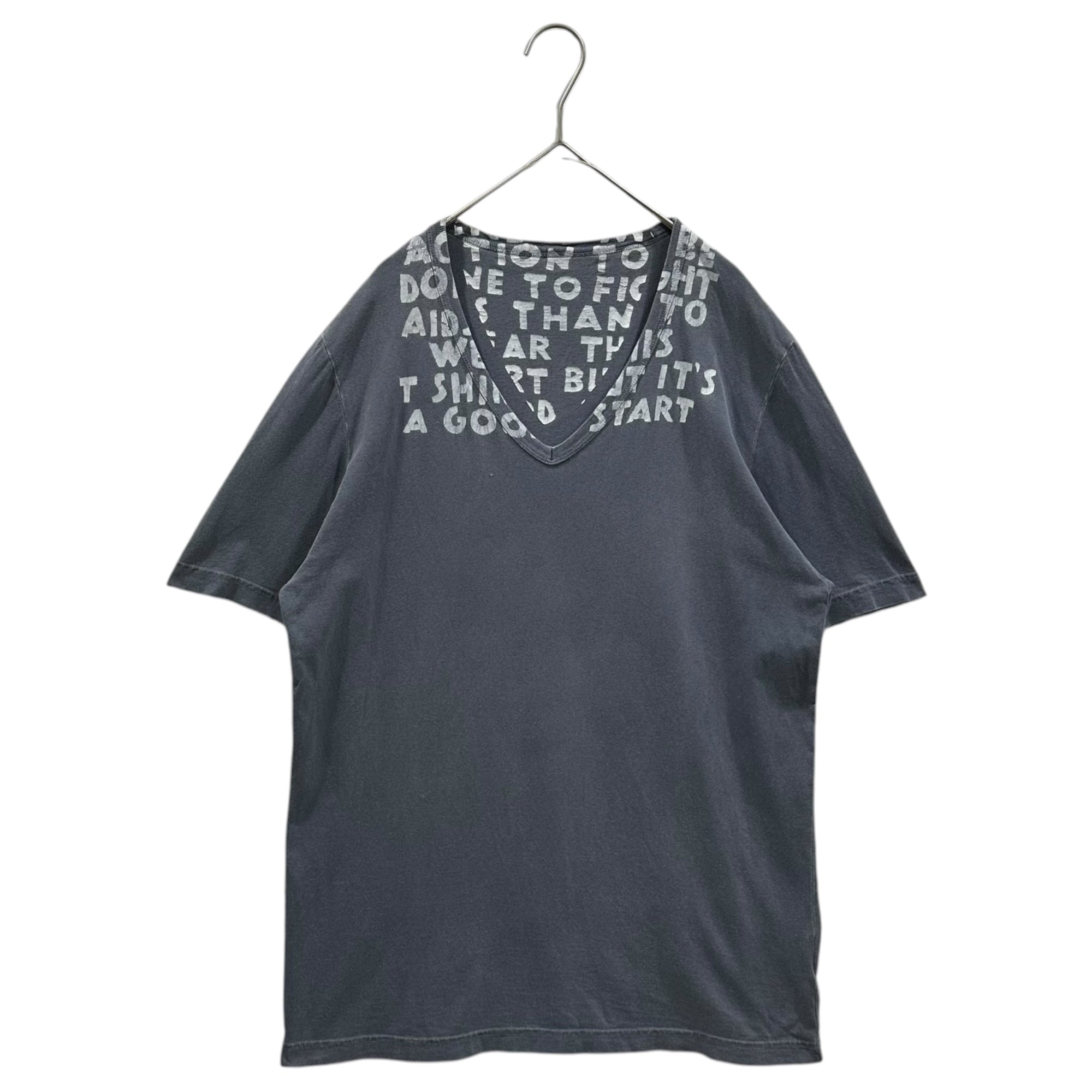 MAISON MARGIELA(メゾンマルジェラ) 2009AW AIDS T-shirts エイズ Tシャツ 30GC79920299 M ネイビー×ホワイト 00's