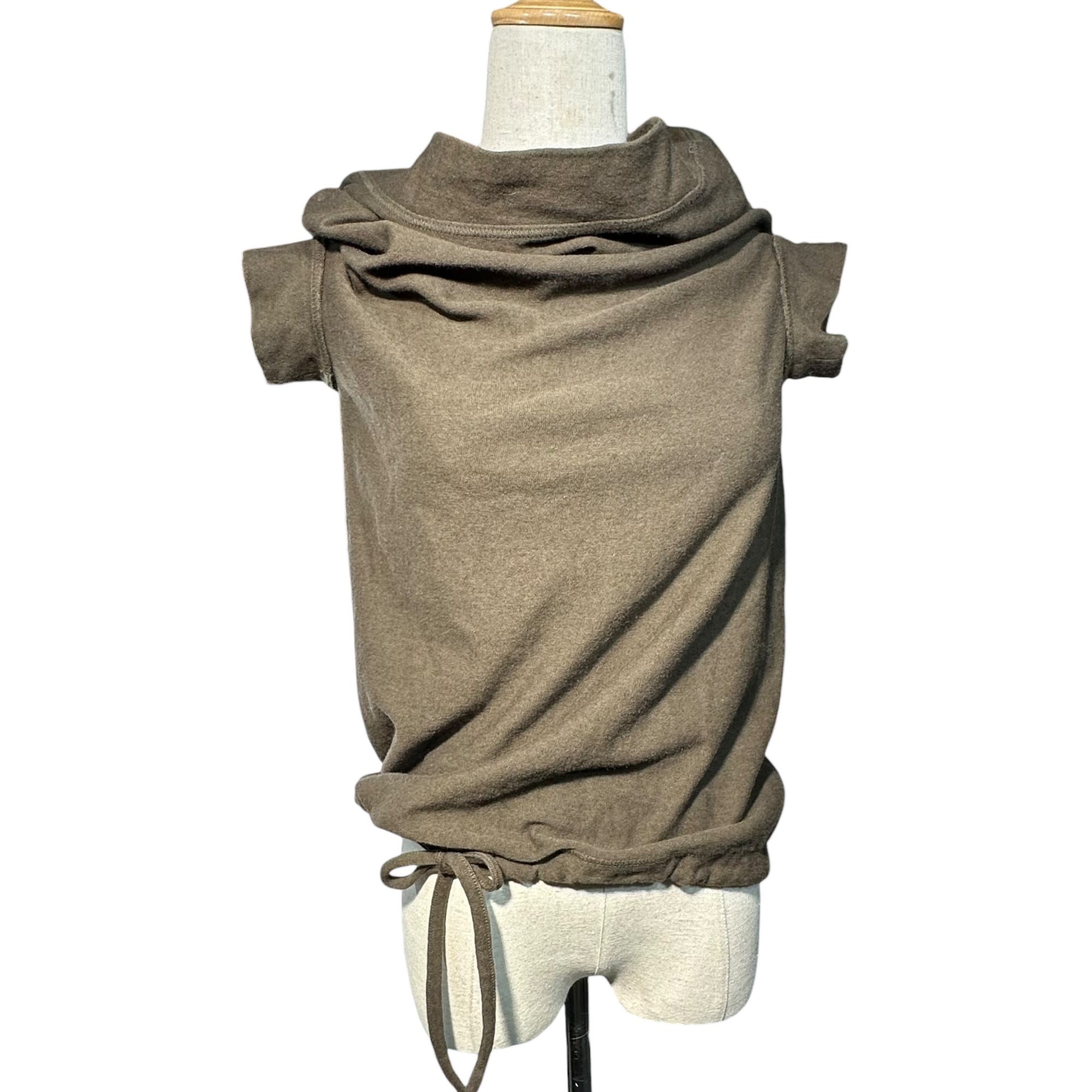 Y's(ワイズ) Cotton wool deformed cut and sew コットン ウール 変形 カットソー YC-T26-957 3(L程度) ブラウン