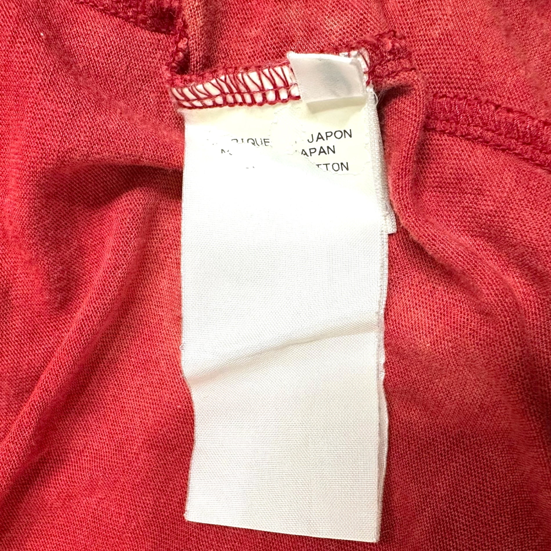 YOHJI YAMAMOTO POUR HOMME(ヨウジヤマモトプールオム) Tie-dye long-sleeved crew-neck cut and sewn タイダイ染め 長袖 クルーネック カットソー 3(L程度) レッド