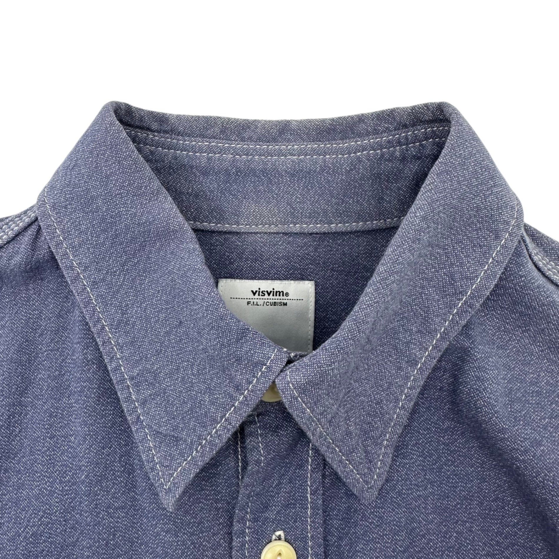 VISVIM(ビズビム/ヴィズヴィム) 13SS DEADWOOD CHAMBRAY L/S SHIRT シャンブレー 長袖 シャツ 0113105011031 1 ネイビー
