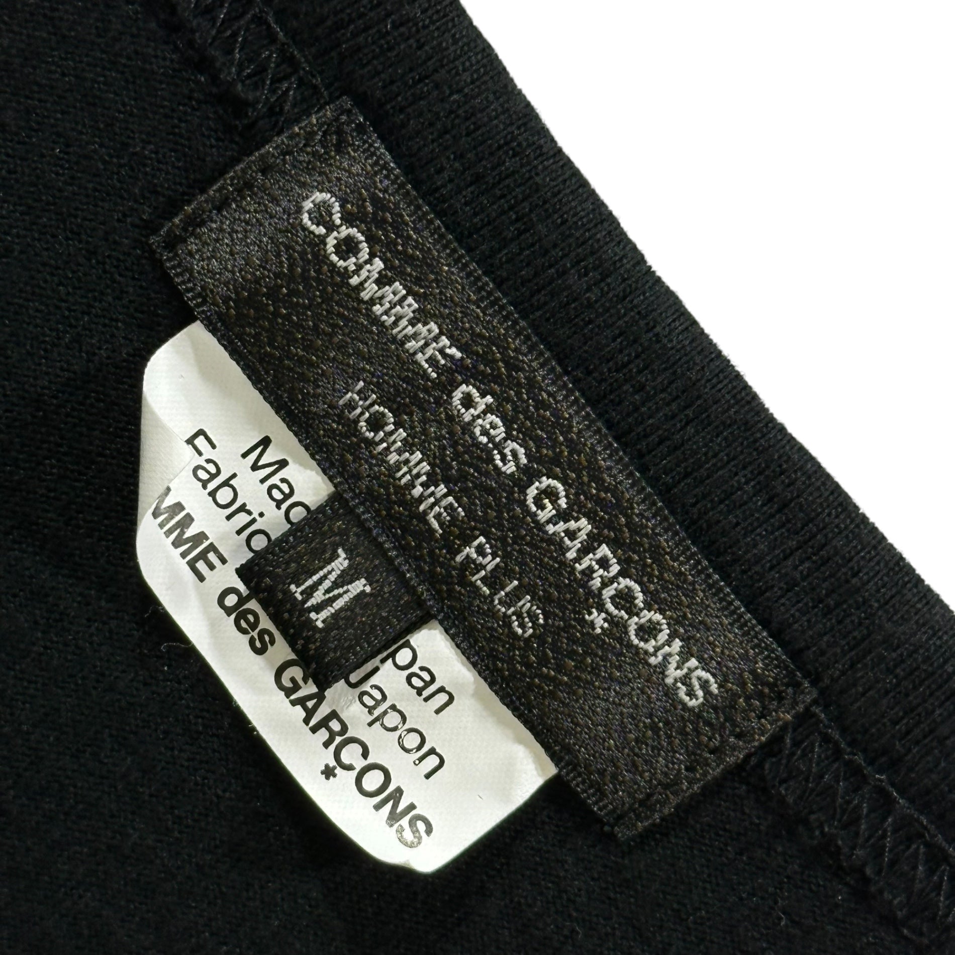 COMME des GARCONS HOMME PLUS(コムデギャルソンオムプリュス) 2020SS Center-Ruffle Crew-Neck T-Shirt センターフリル クルーネック Tシャツ PE-T017 M ブラック AD2019