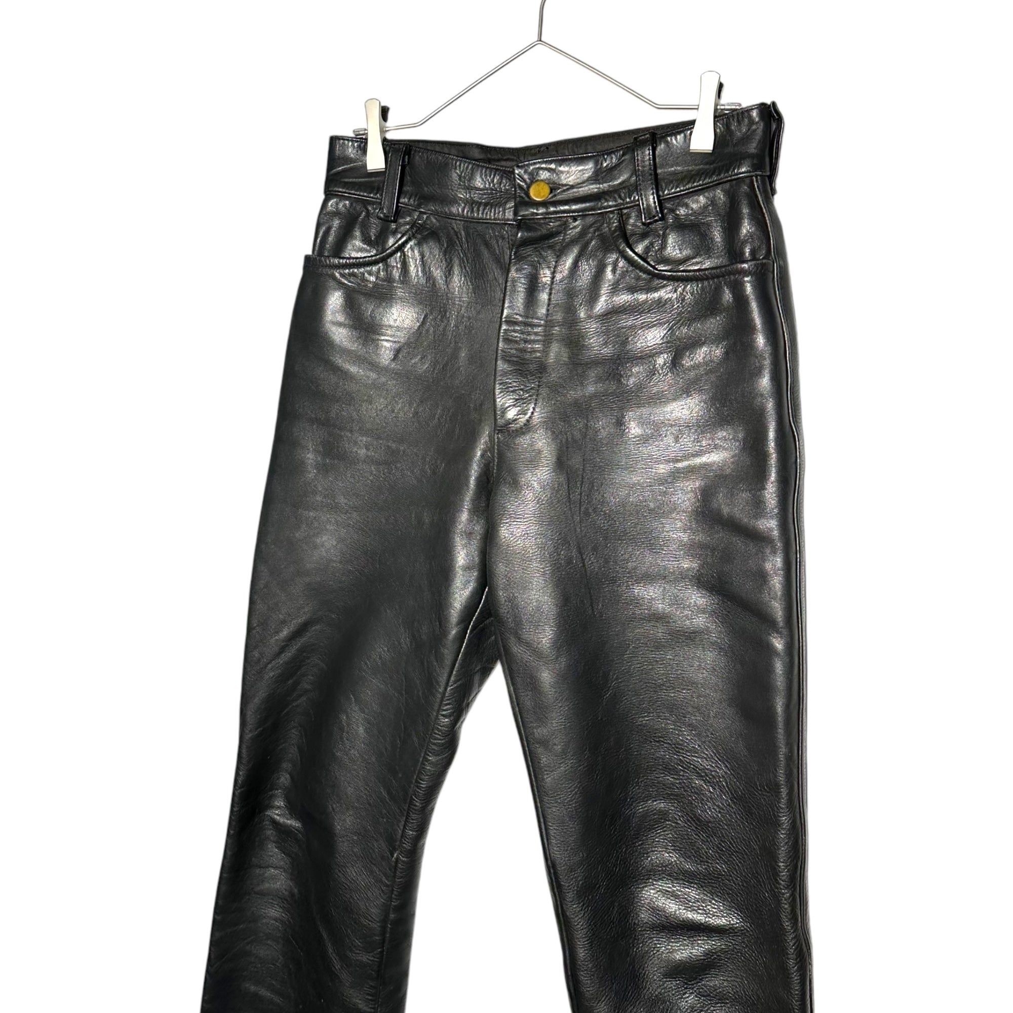 VANSON(バンソン) 80's ~ 90's USA made Leather Pants USA製 レザー パンツ W31 ブラック 80年代~90年代 TALONジップ ヴィンテージ