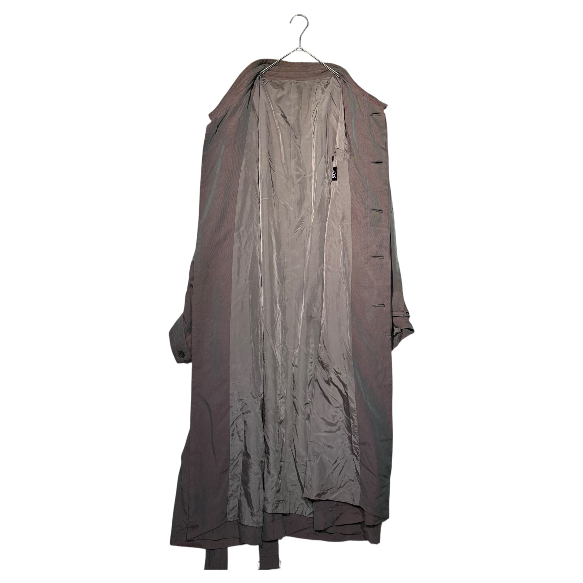 DOMON EX(ドモン イーエックス) 90's Long Trench Coat in Iridescent Colors 玉虫カラー ロング トレンチ コート パープル系