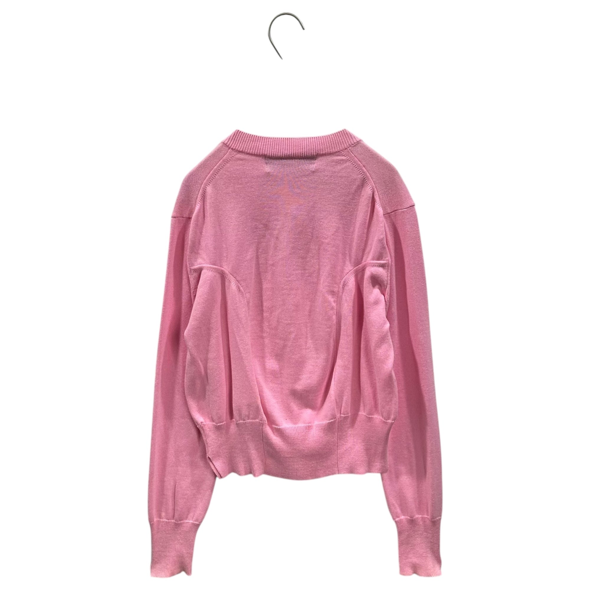 tricot COMME des GARCONS(トリココムデギャルソン) 2003SS Pearl-Effect Button Cotton Knit Cardigan パール調ボタン コットンニット カーディガン TI-N014 FREE ピンク AD2002