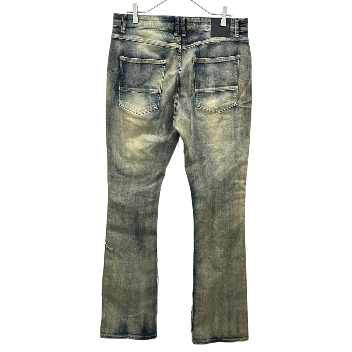 SPARK(スパーク) Distressed Flare Denim Pants ダメージ加工 フレア デニム パンツ 34×36 インディゴ
