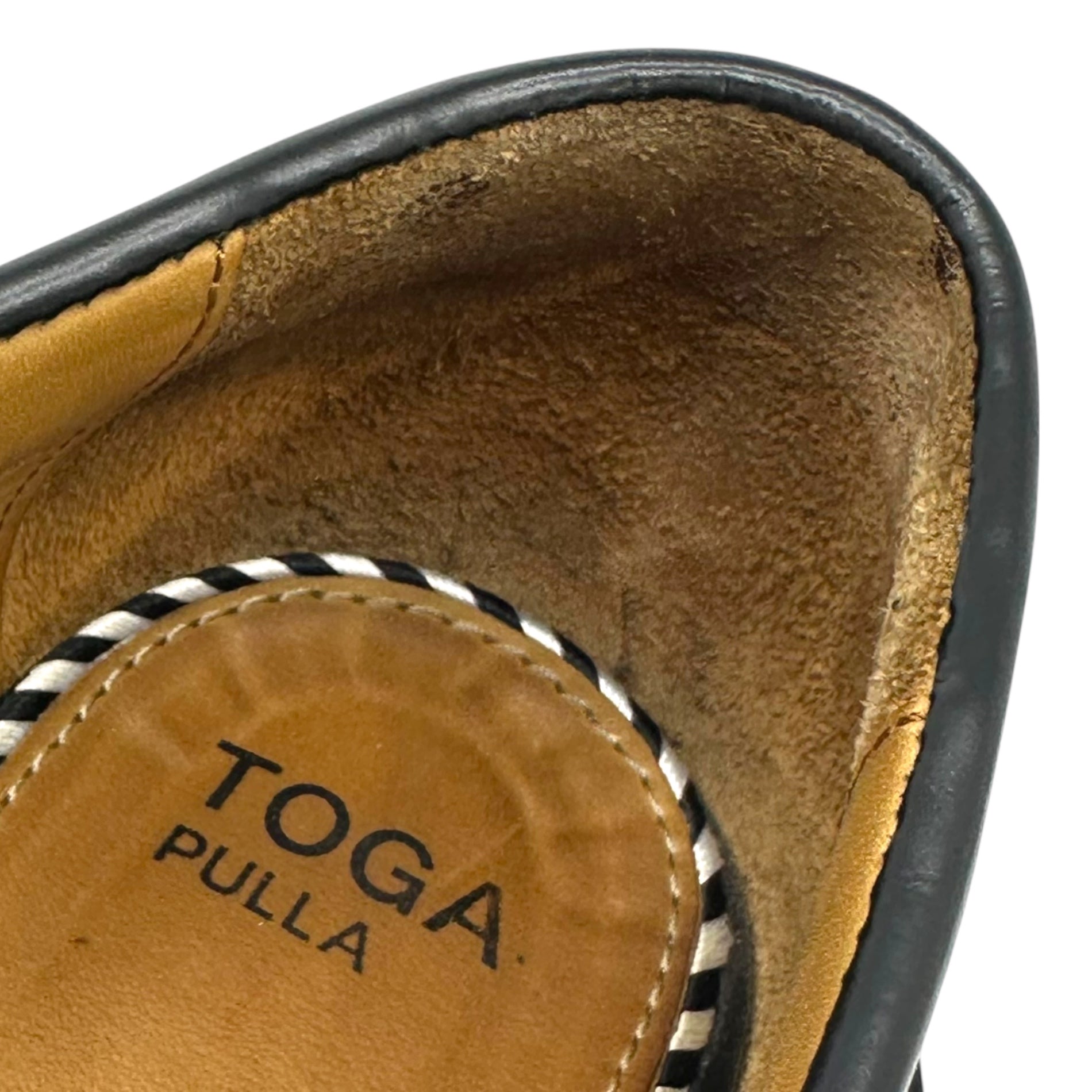 TOGA PULLA(トーガプルラ) Shark Sole Metal Bit Leather Loafer シャークソール メタルビット レザー ローファー AJ1243 40(25.0cm程度) ブラック×シルバー レディースモデル メンズ着用可能サイズ