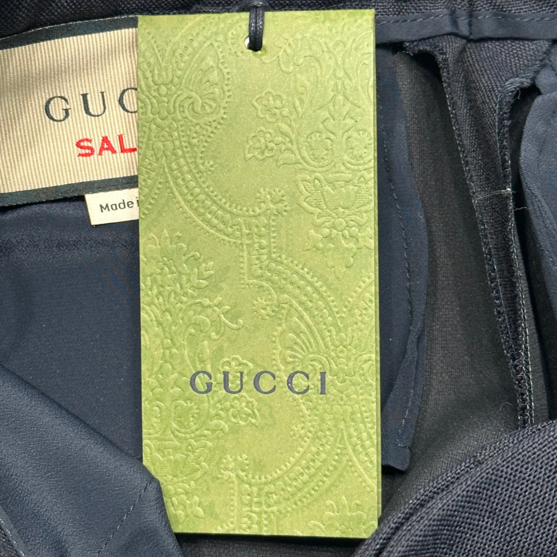 GUCCI(グッチ) Mohair Wool Side-Stripe Slacks モヘア ウール サイドライン スラックス 733843 38(M程度) チャコールグレー