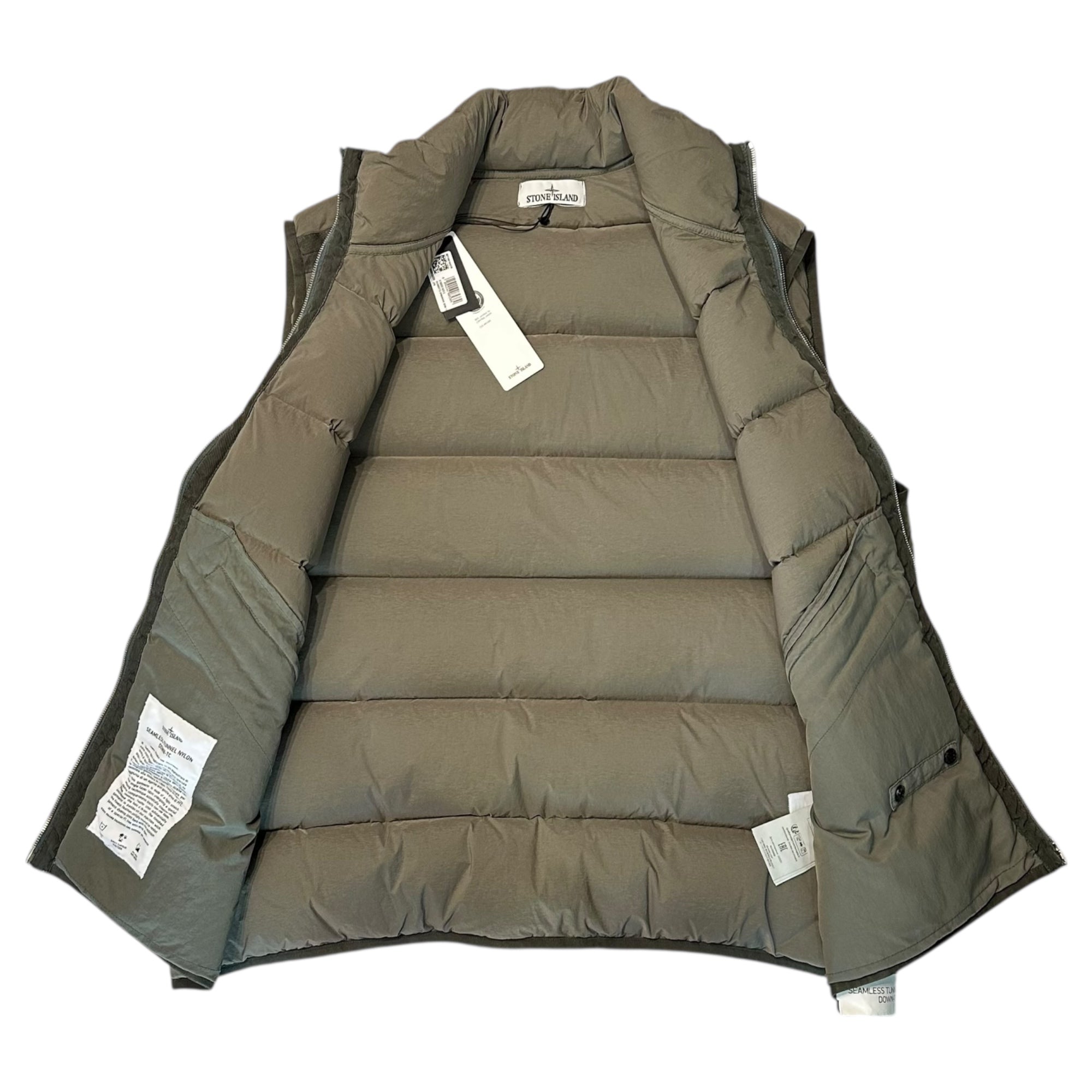 STONE ISLAND(ストーンアイランド) 24AW SEAMLESS TUNNEL NYLON DOWN -TC シームレス タンネル ナイロン ダウン ベスト 8115G0828 XL カーキ