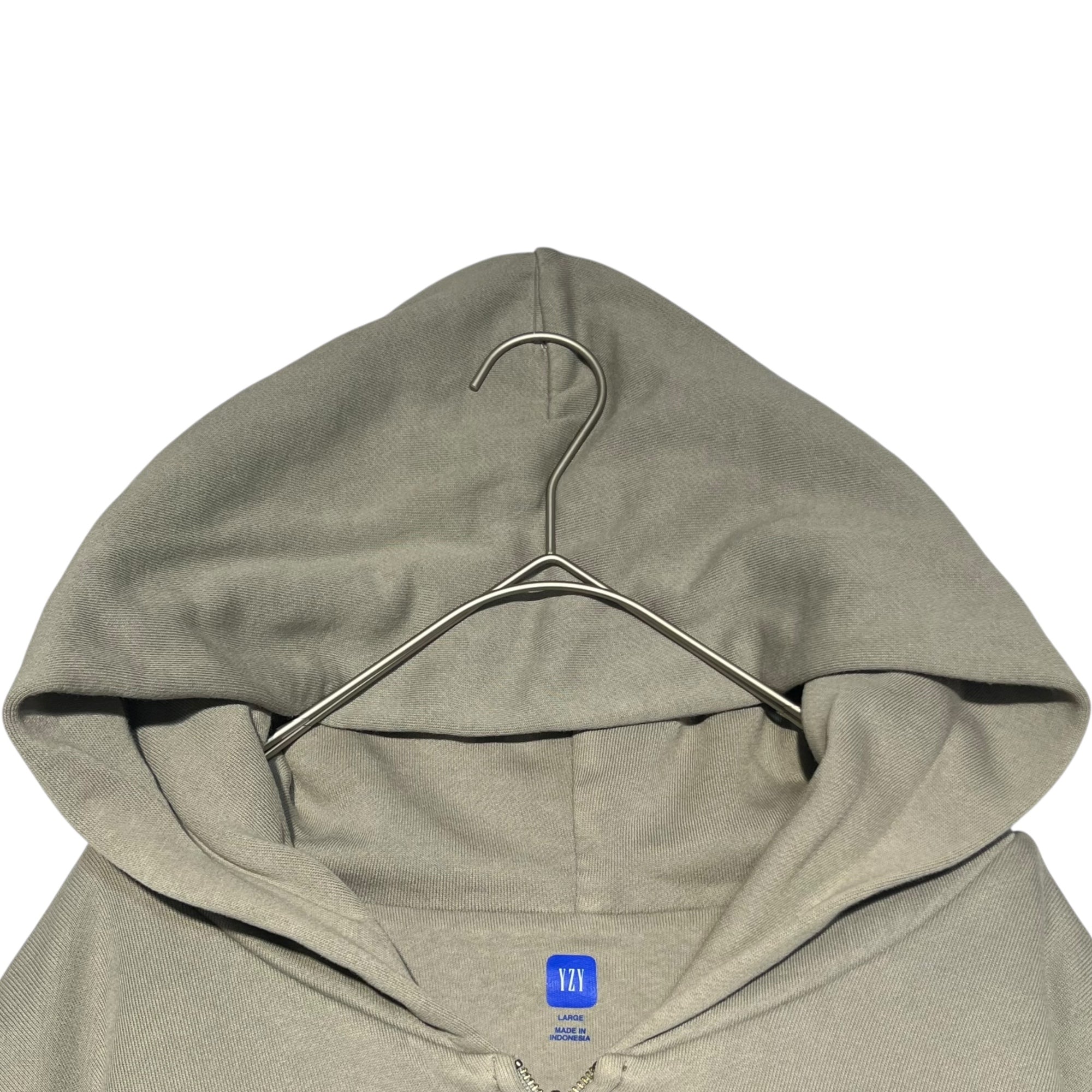 YEEZY/YZY×GAP(イージー×ギャップ) ZIP UP HOODIE ジップアップ フーディ S/537322-02 L グレー パーカー オーバーサイズ コラボ