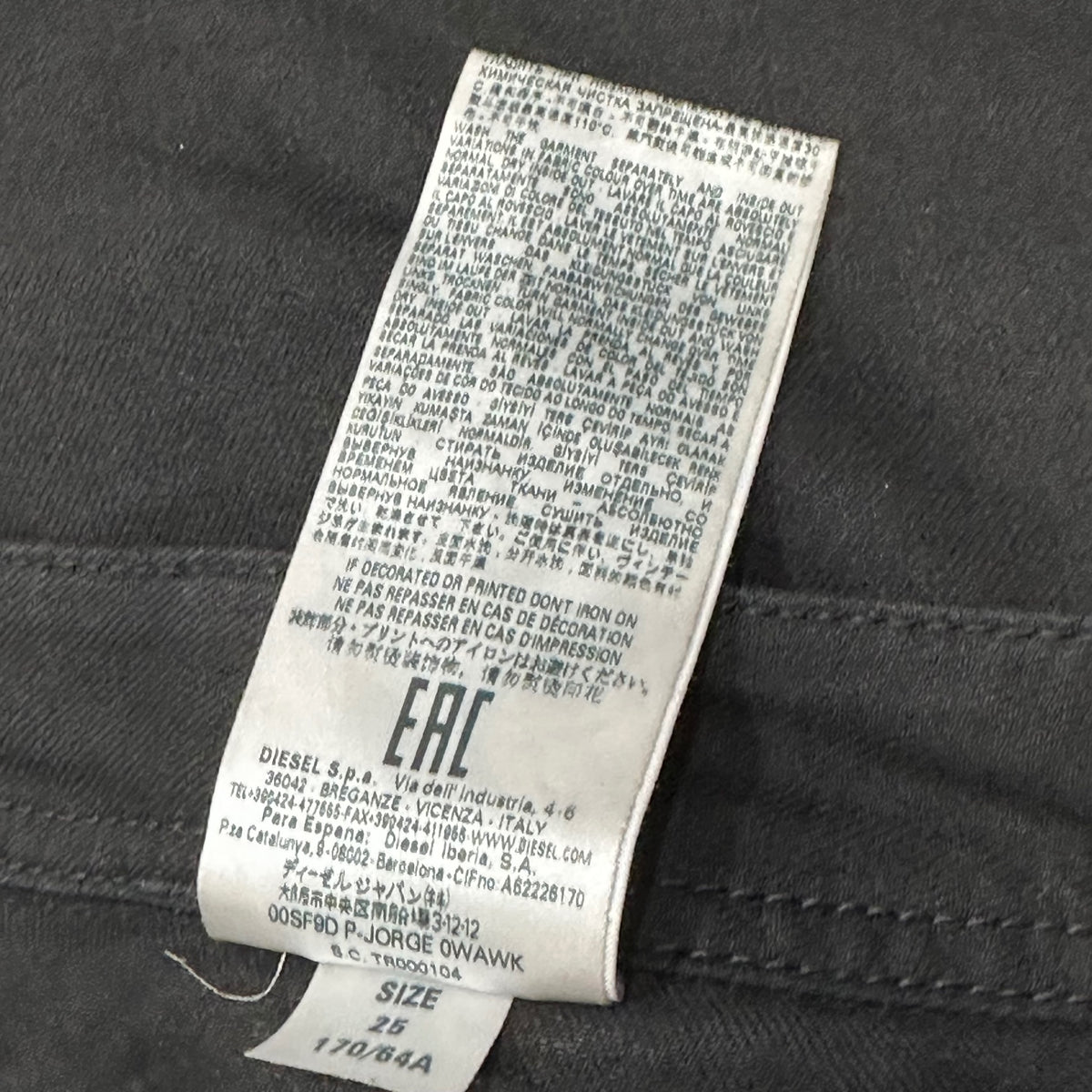 DIESEL(ディーゼル) Front-Button Cut-Off Back-Slit Skirt フロント ボタン カットオフ バック スリット スカート 00SF9D P-JORGE 0WAWK 25 ブラック