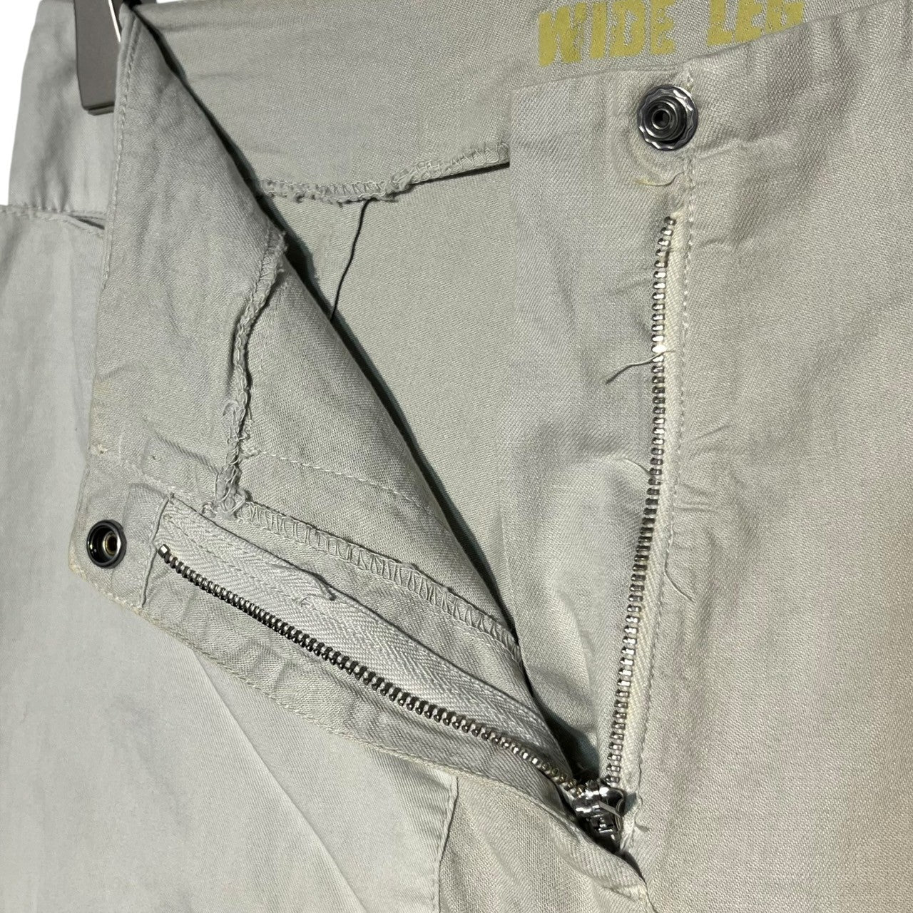 Maison Martin Margiela(メゾン マルタンマルジェラ) 04SS Different fabric pocket parachute pants 異素材 ポケット パラシュート パンツ 38 ベージュ ⑥ ここのえ 本人期 初期 ミリタリー