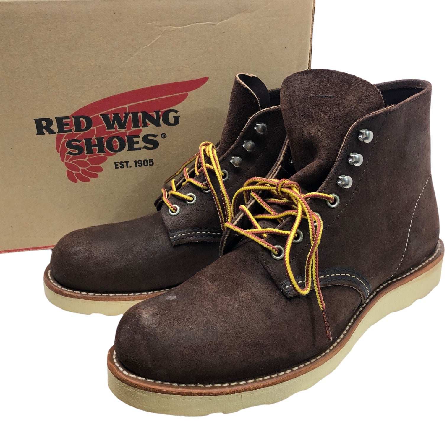 REDWING(レッドウィング) 6" CLASSIC ROUND 6インチ クラシックラウンド スウェード ワーク ブーツ 8164 9(27cm) ブラウン