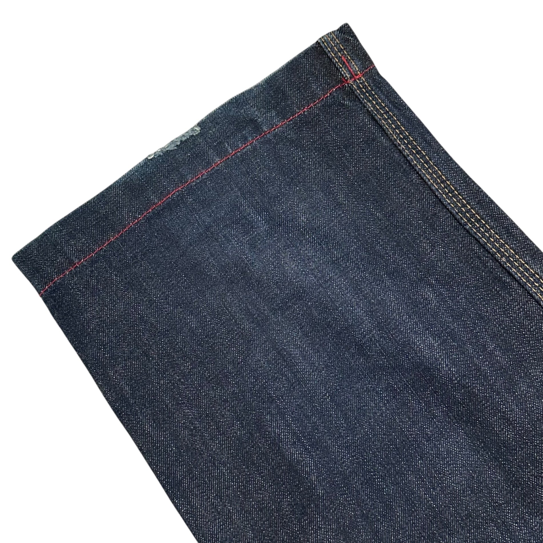 COMME des GARCONS JUNYA WATANABE MAN×Levi's(コムデギャルソンジュンヤワタナベマン×リーバイス) 08AW 503 W-Name Cotton Cinch back Denim Pants Wネーム 綿 シンチバック デニム パンツ WB-P202 S インディゴ AD2008