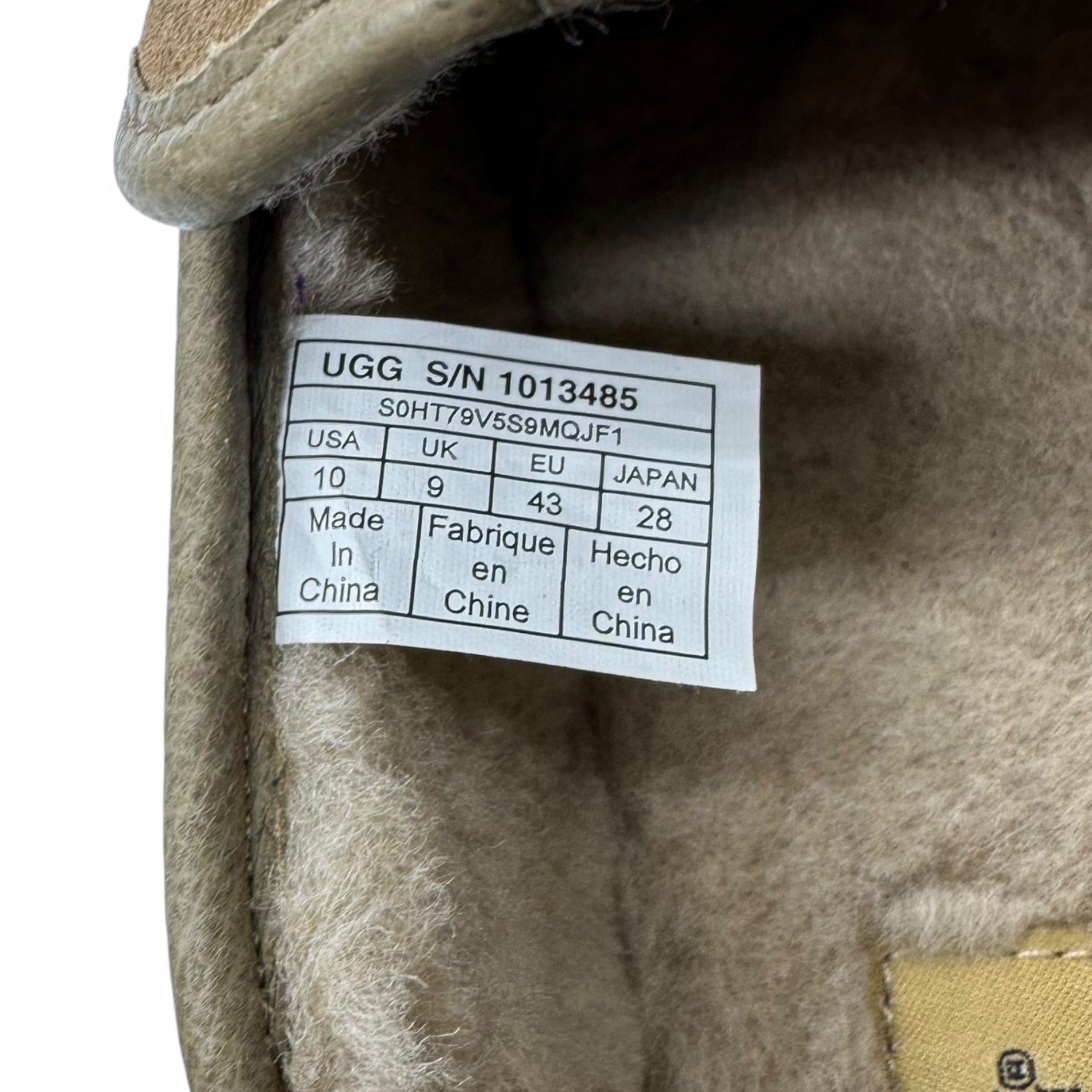 UGG(アグ) COOKE for men クック ムートン スリッポン シューズ 1013485 28cm ブラウン ボア スニーカー