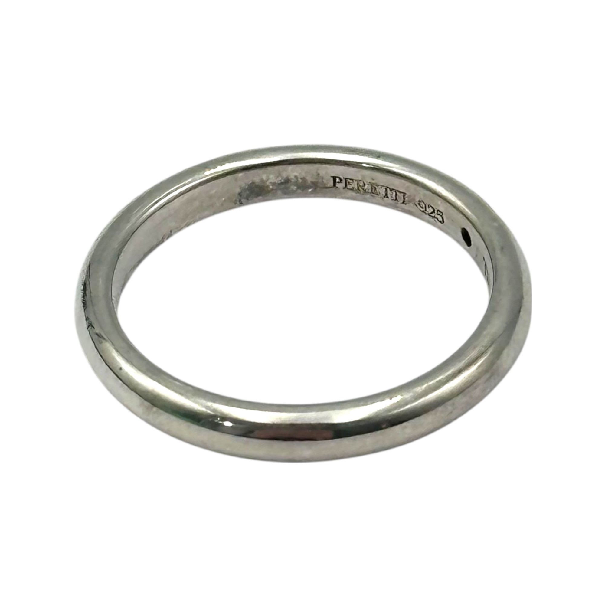 TIFFANY & CO.(ティファニー) Sapphire Stacking Band Ring サファイア スタッキング バンド リング 12号 シルバー×ブルー
