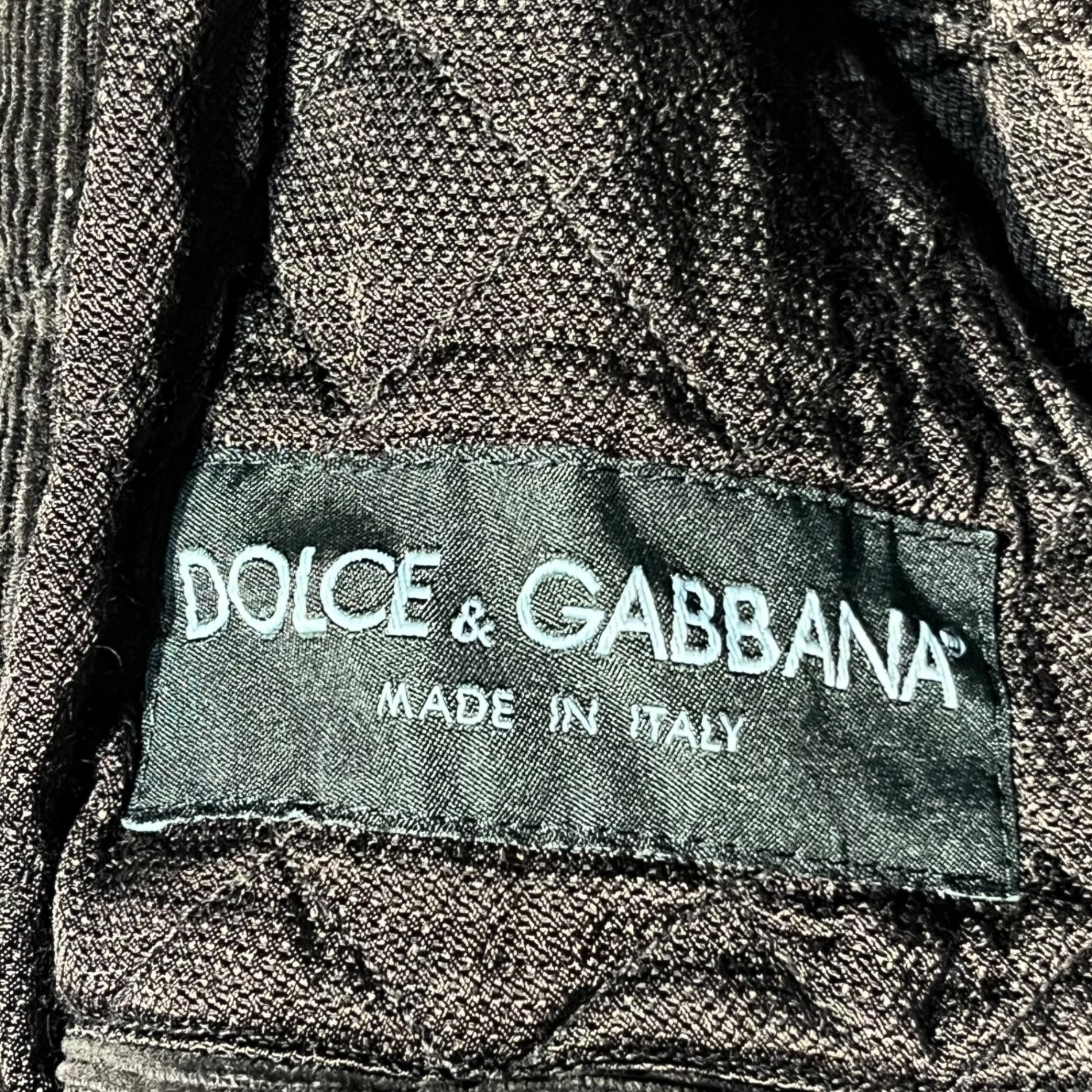 DOLCE&GABBANA(ドルチェ&ガッバーナドルガバ) Lamb fur quilted corduroy jacket ラムファー キルティング コーデュロイ ジャケット 46(M程度) ブラウン
