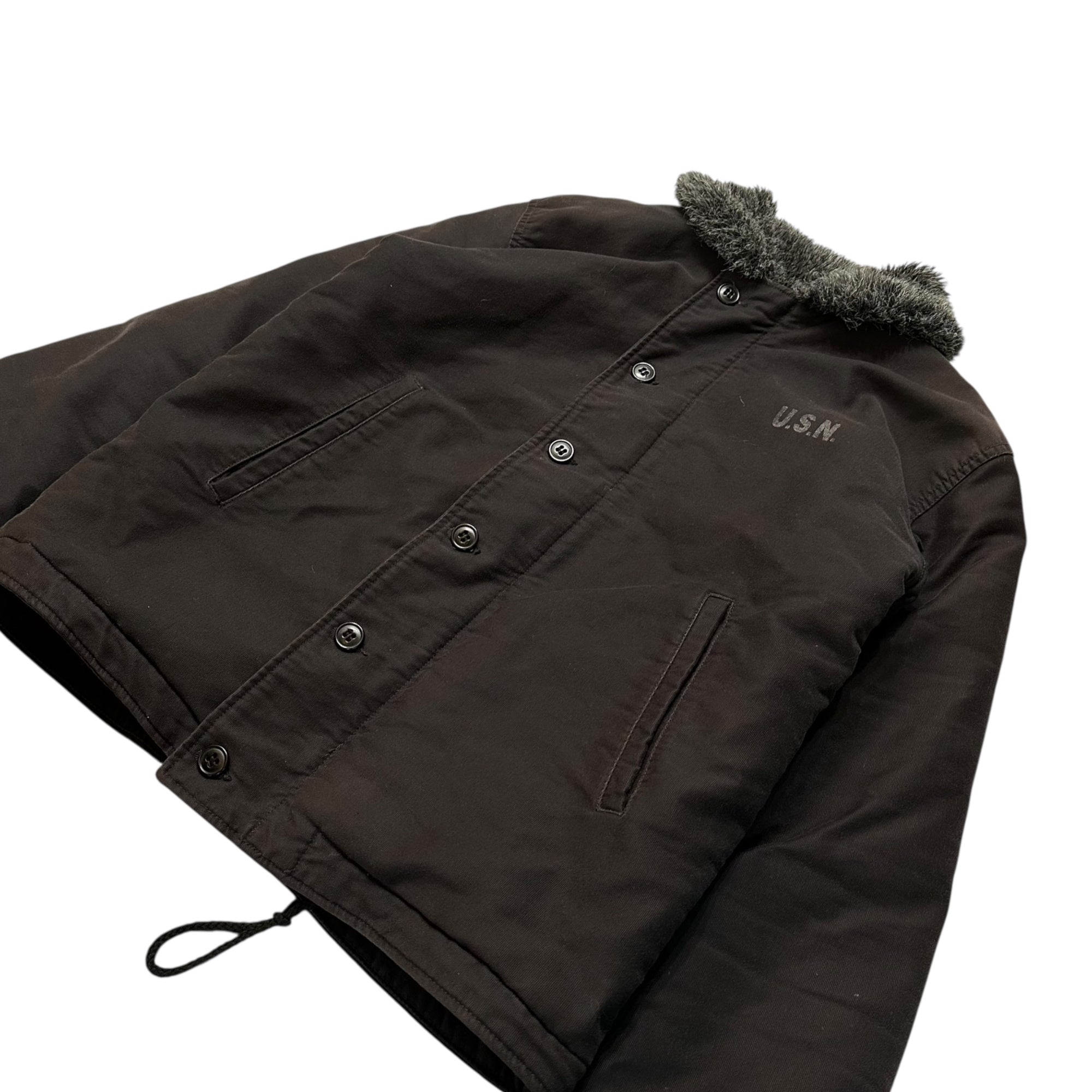 NAVY DEPARTMENT(ネイビーデパートメント) U.S.N. N-1 Deck Jacket デッキ ジャケット NXsx15122 M ブラック TALON YMCL KY ミリタリー US
