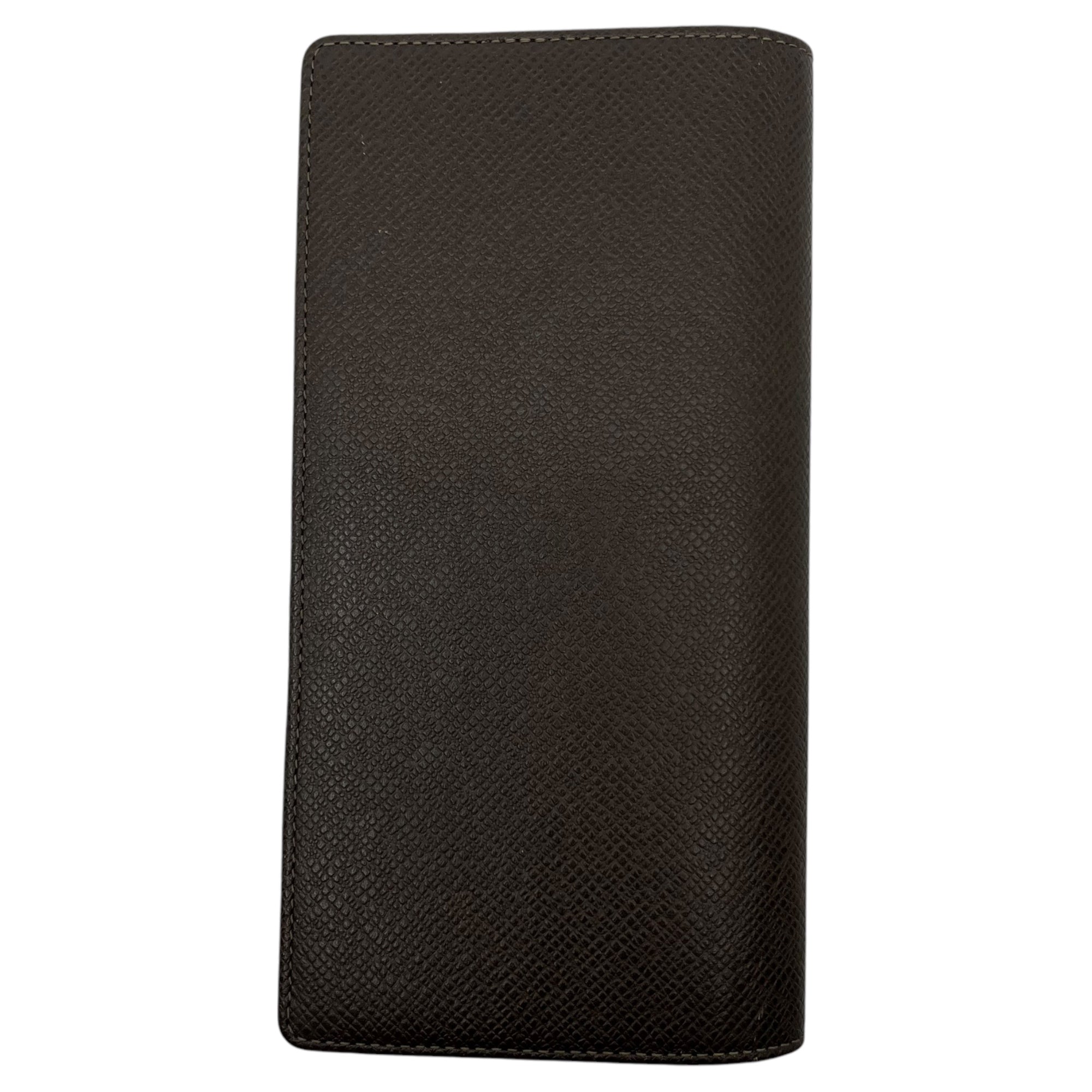 LOUIS VUITTON(ルイヴィトン) porte feuille braza ポルト・フォイユ・ブラザ タイガ 型番:M32578 製造番号:SP2162 グリズリ(カーキブラウン) 廃版色 ネーム入