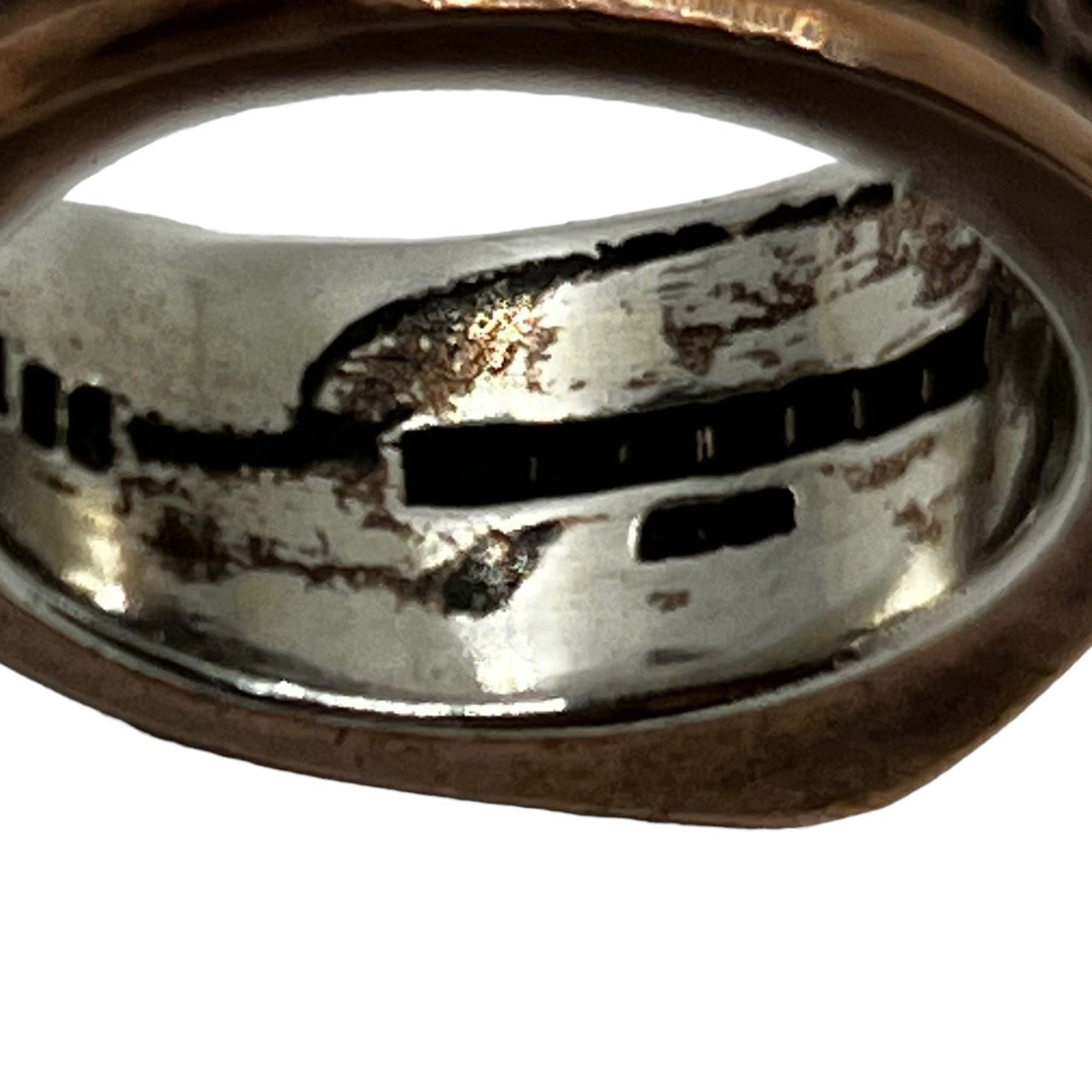 JAM HOME MADE(ジャムホームメイド) ヤコブリング SIZE 15号 ブロンズ×シルバー The Epistle of James(ヤコブの手紙)一節引用モデル