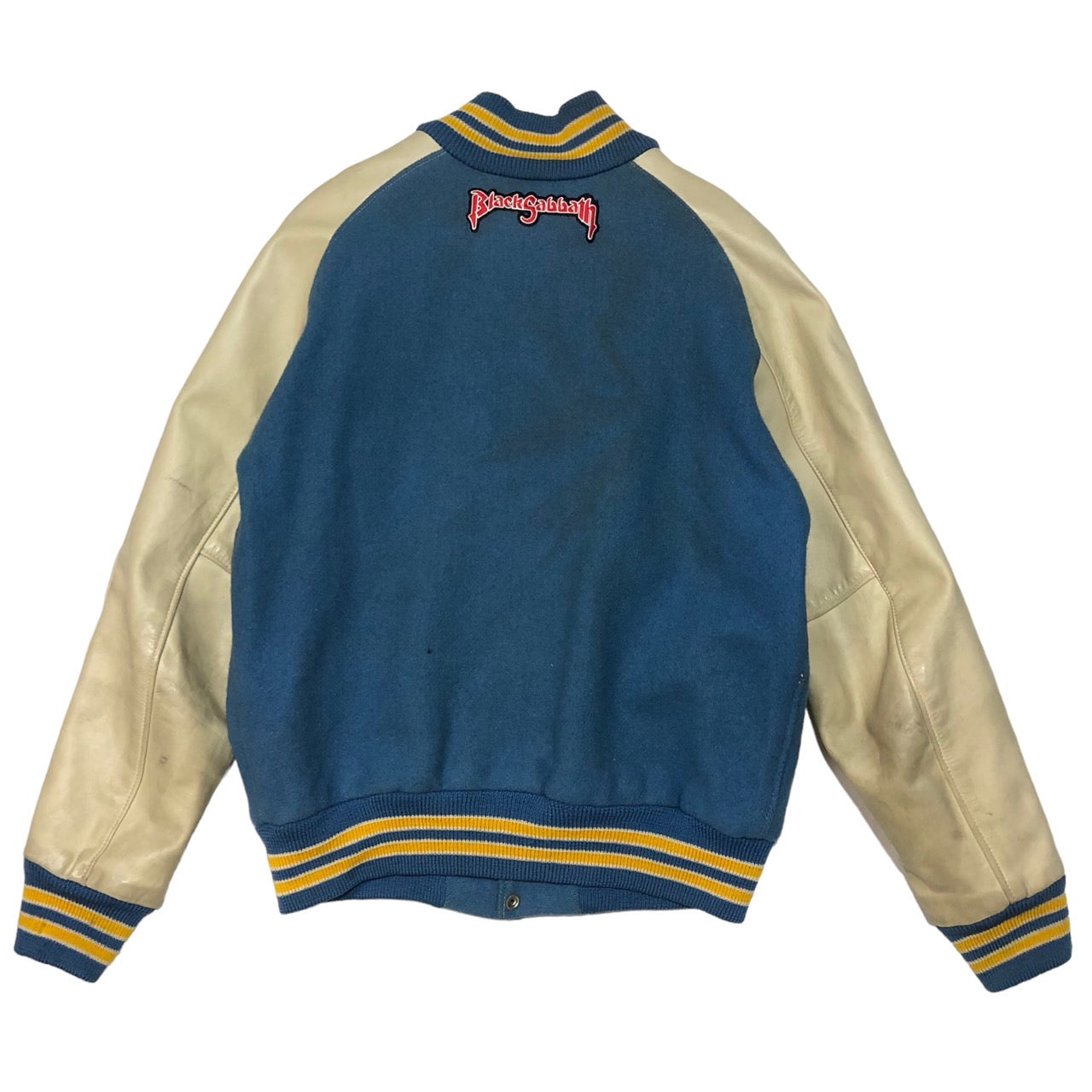 NELSON'S(ネルソンズ) 80's ヴィンテージワッペンスタジャン/スタジアムジャンパー/ブルゾン/ジャケット 42(XKサイズ程度) スカイブルー×ホワイト USA製 80年代