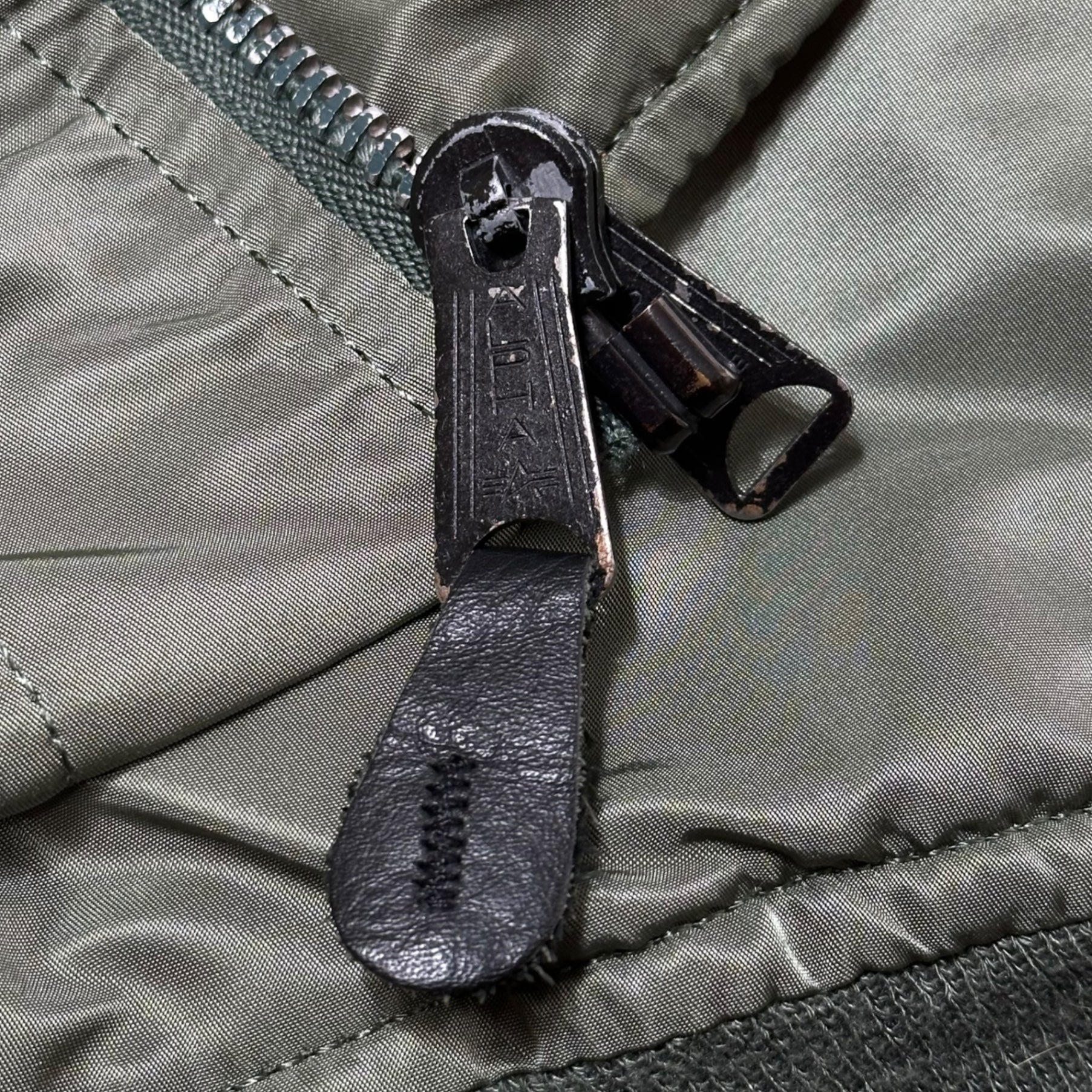 GOODENOUGH × ELECTRIC COTTAGE × TOMO(グッドイナフ × エレクトリックコテージ × トモ) Final sale items at ready made MA-1 TOMO's hand painting レディーメイド 最終販売 エムエーワン TOMO氏 ハンドペイント GMA-1-ECL-0902-MOD M-TALL セージグリーン 少数生産稀少品 2001's