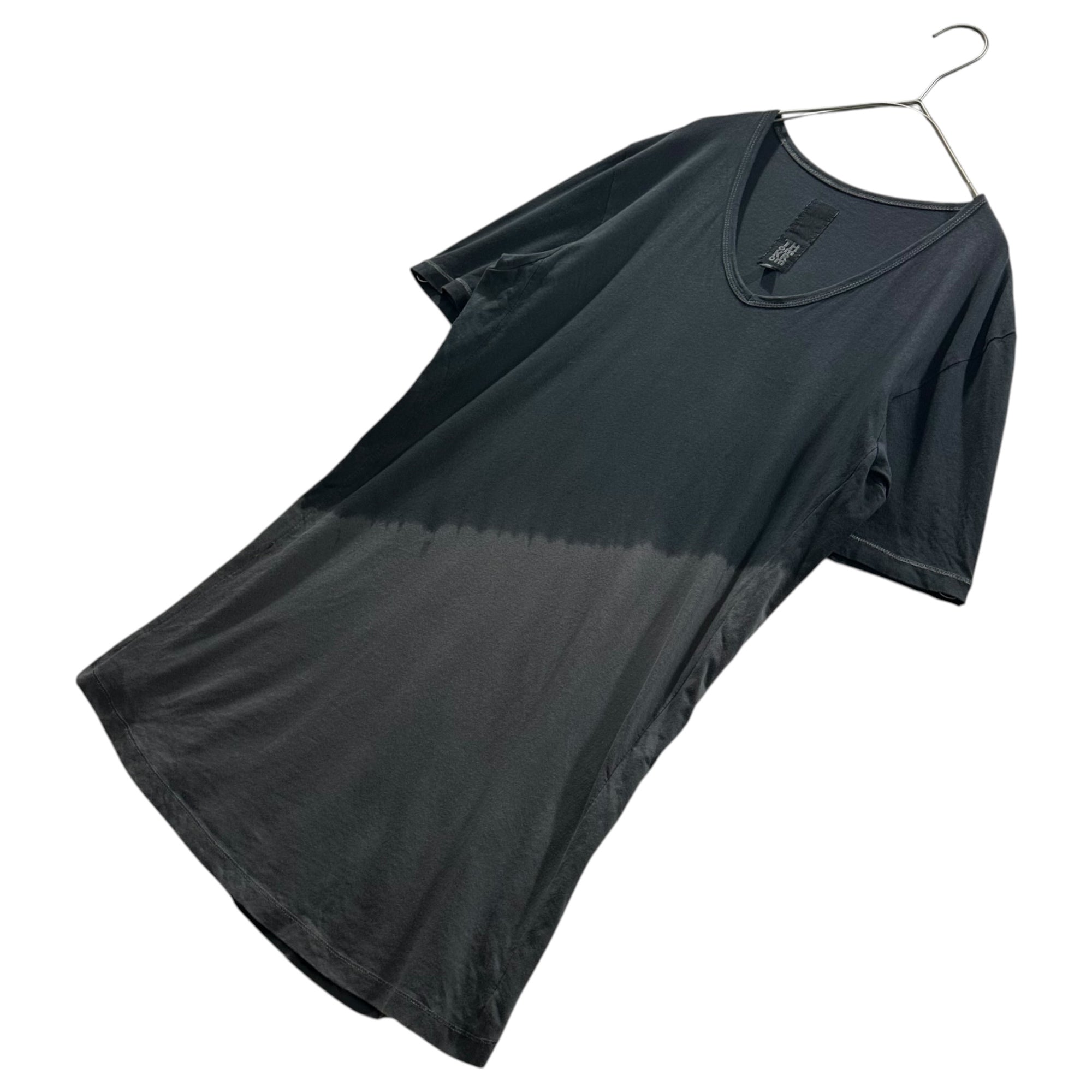 thom/krom(トムクロム) Bleached V-neck T-shirt 脱色加工 Vネック Tシャツ S ブラック×グレー ヴィアバスストップなど取扱 2009年スタートブランド