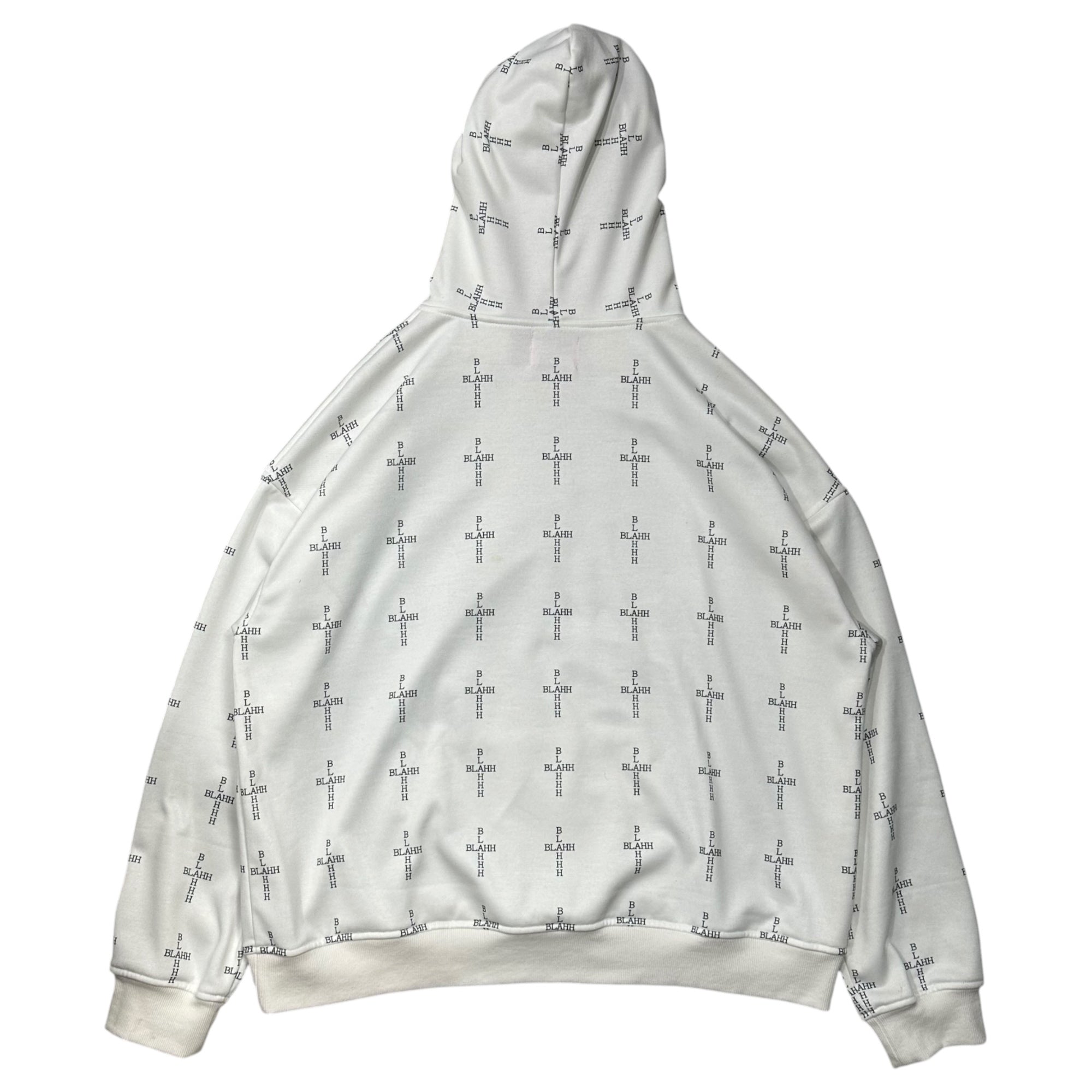 Unopened gift(アンオープンドギフト) DRAMA QUEEN OVERPRINTED HOODIE ドラマ クイーン オーバープリント フーディ パーカー S ホワイト