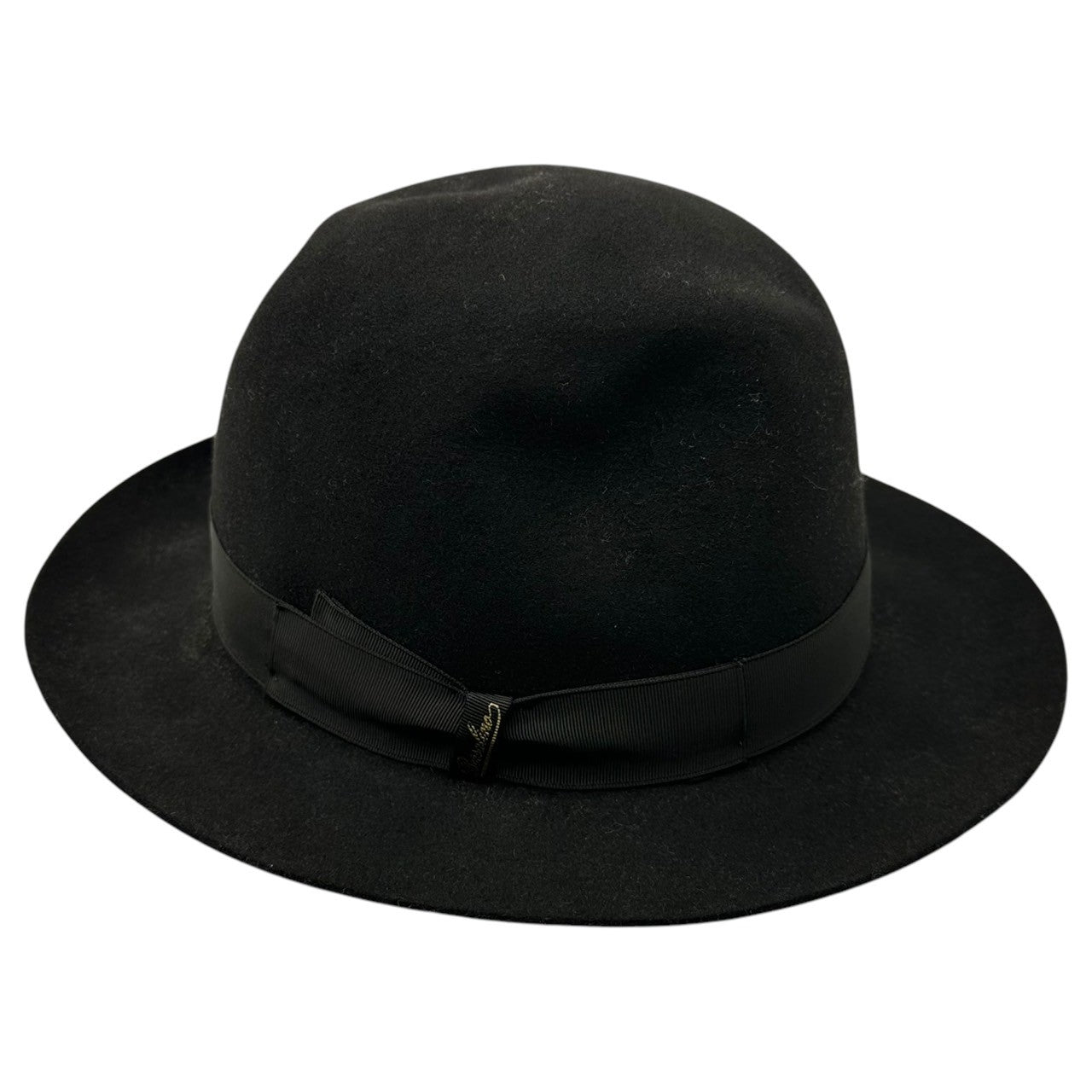 Borsalino(ボルサリーノ) Wool Medium Fold Over Hat 中折れ ハット ブラック ウール 帽子