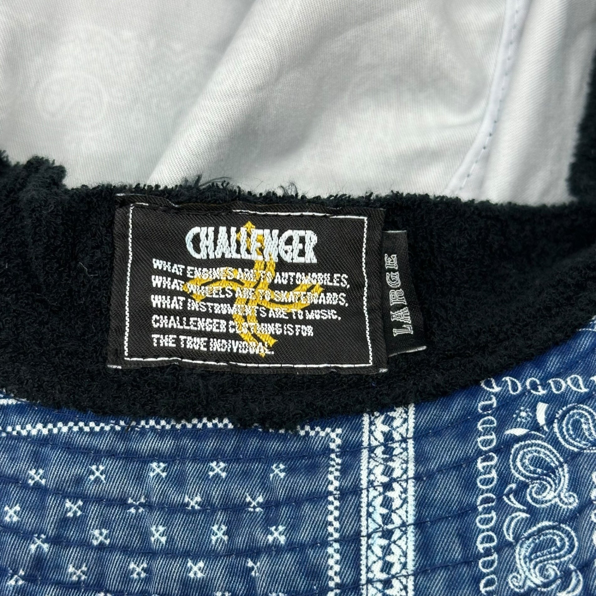 CHALLENGER(チャレンジャー) Paisley Bucket Hat ペイズリー バケット ハット インディゴ×ホワイト