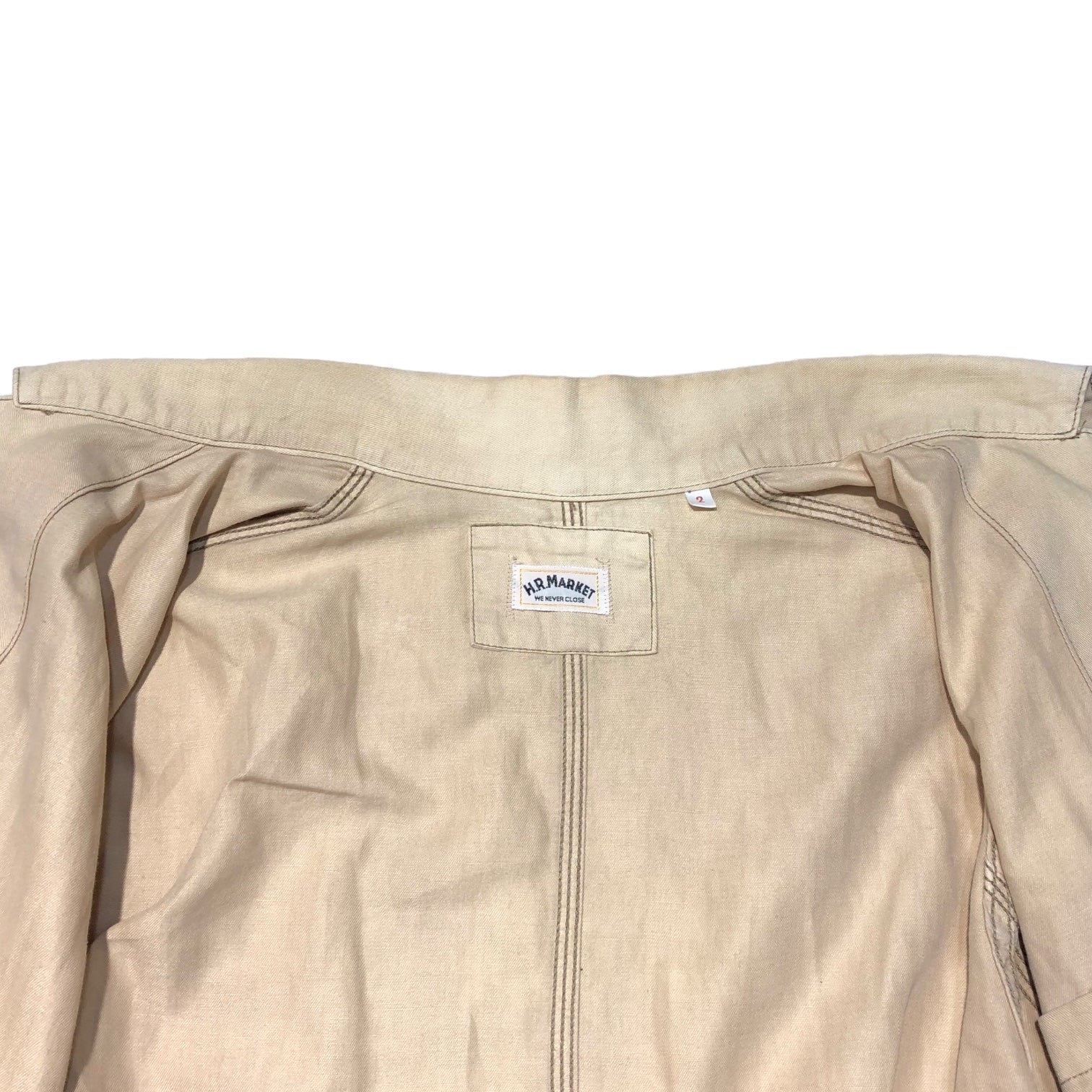 HOLLYWOOD RANCH MARKET(ハリウッドランチマーケット) コットン リネン ショップ コート ジャケット 700016-570 2(M程度) ベージュ