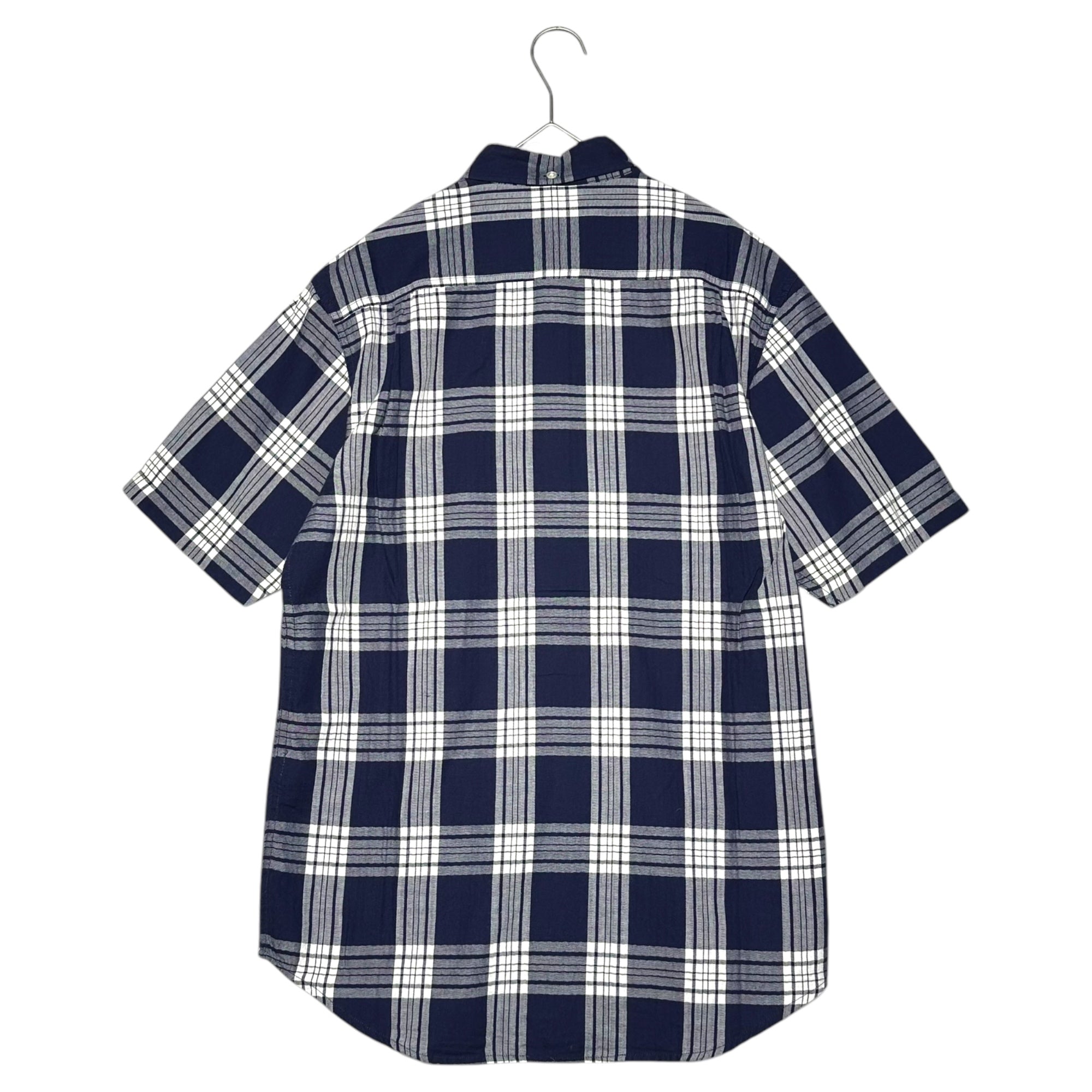 SUPREME(シュプリーム) Plaid S/S Shirt チェック 半袖 シャツ M ネイビー×ホワイト