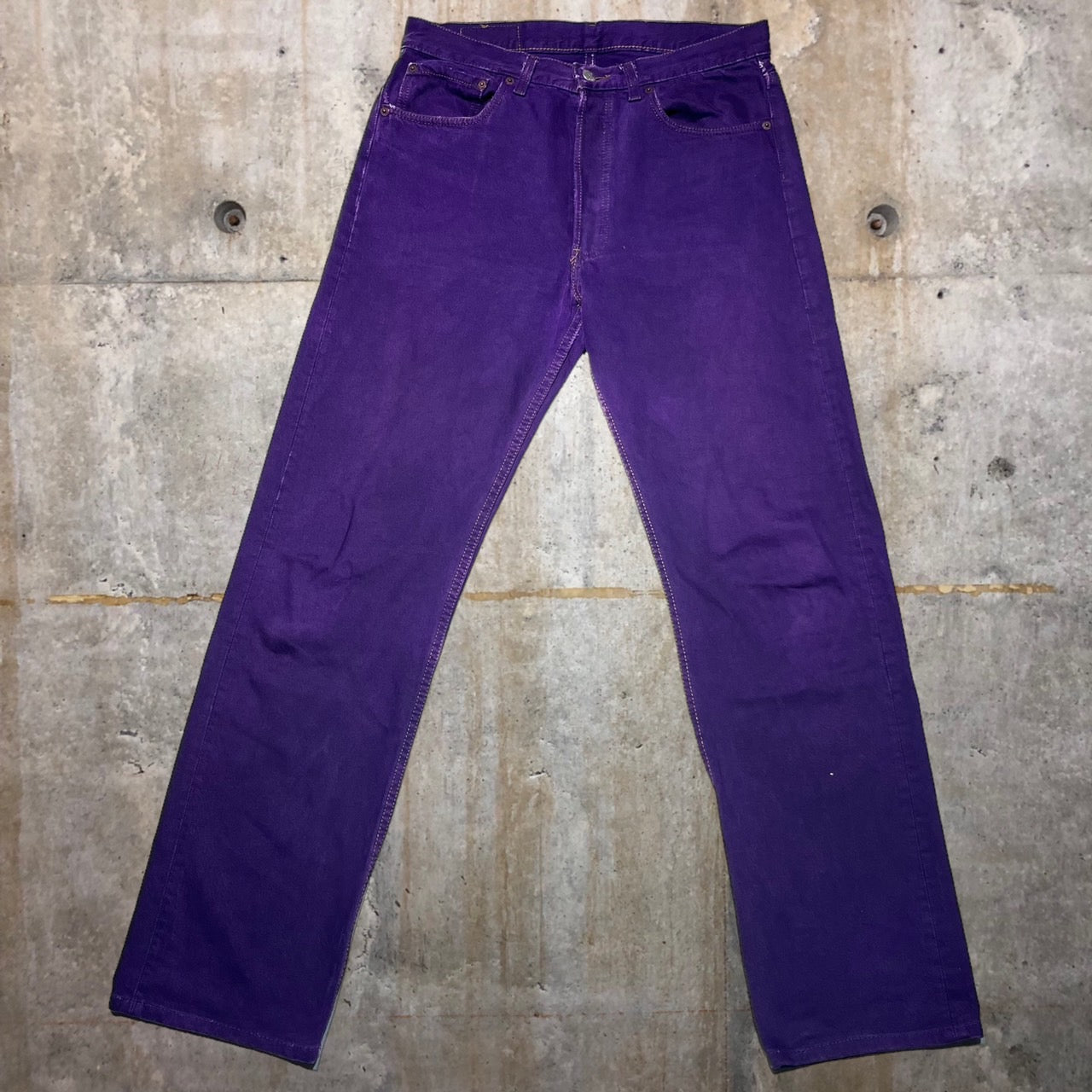Levi's(リーバイス) 90's 501後染デニムパンツ 表記無し(W30程度) パープル USA製