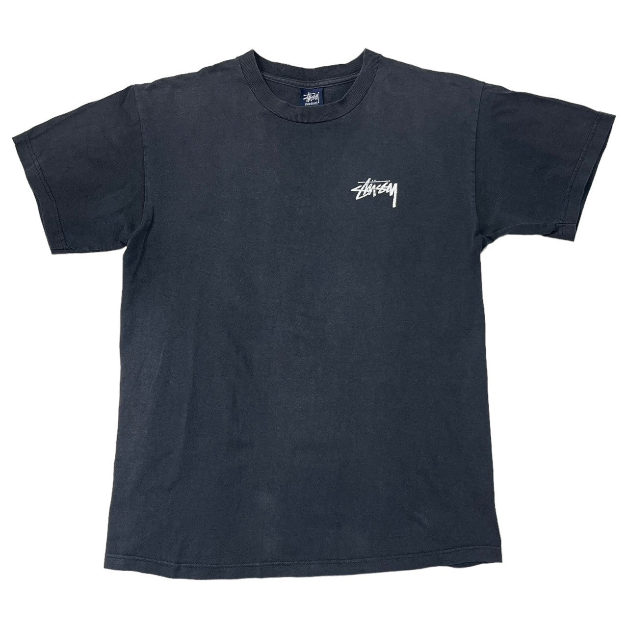 STUSSY(ステューシー) 90's~00's crown skull 王冠 スカル バックプリント Tシャツ 紺タグ SIZE M ネイビー×ホワイト×ゴールド 90~00年代 OLD STUSSY