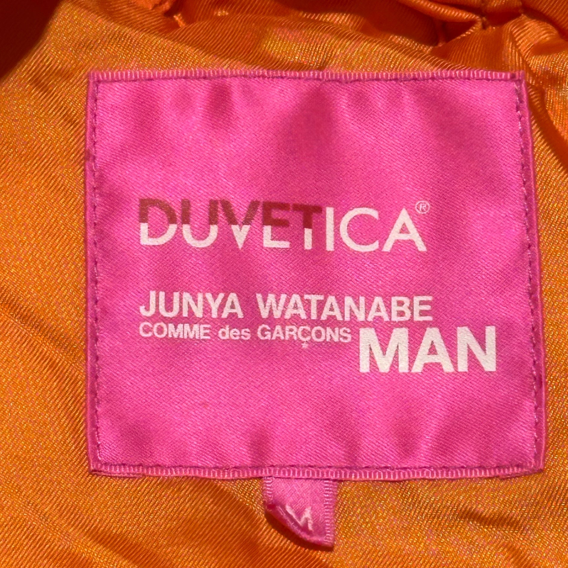 COMME des GARCONS JUNYA WATANABE MAN PINK(コムデギャルソンジュンヤワタナベマンピンク) 11AW × DUVETICA Hooded MA-1 Down Jacket デュベティカ コラボ フーデッド MA-1 ダウン ジャケット UH-J015 M ブラック×オレンジ AD2011